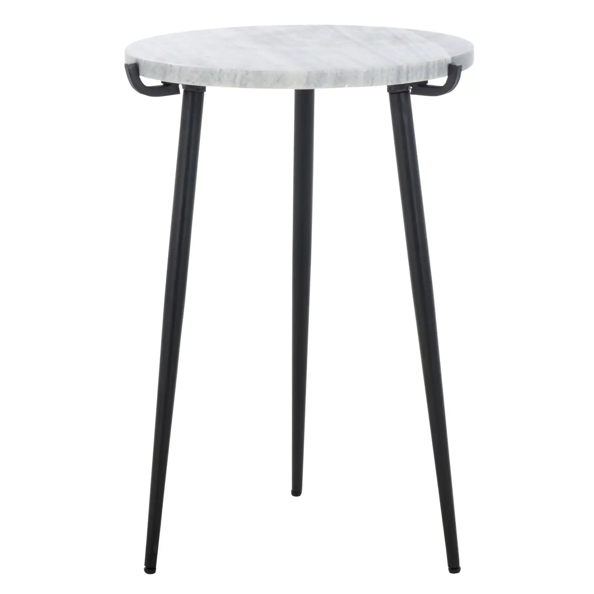 Hesse Marble Side Table in Gray / Black, detail view