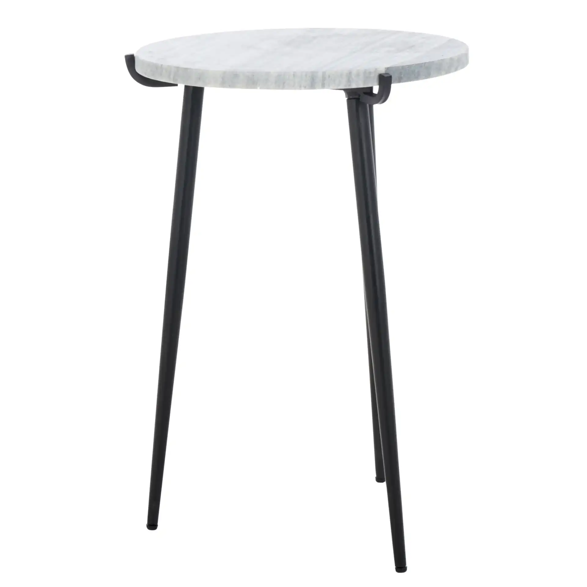 Hesse Marble Side Table in Gray / Black, detail view