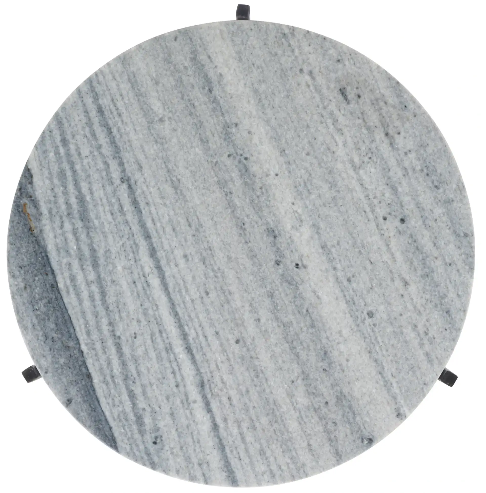 Hesse Marble Side Table in Gray / Black, detail view