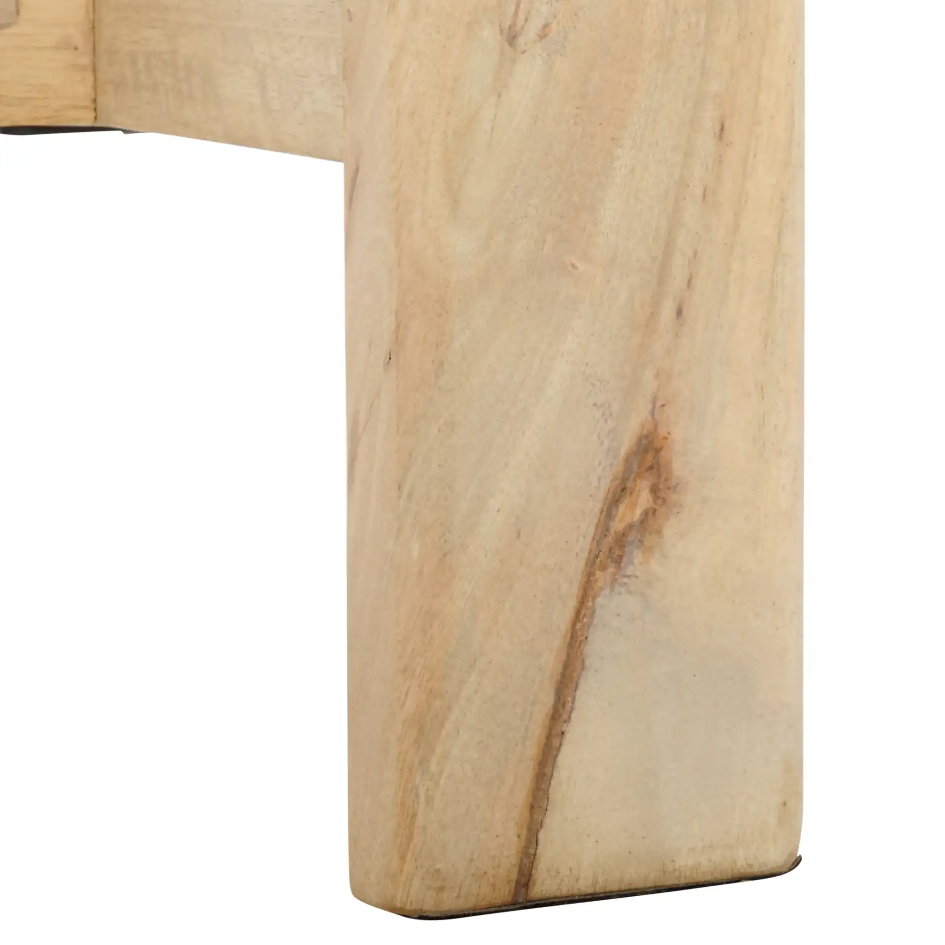 Pisa Marble Side Table in White / Natural, detail view