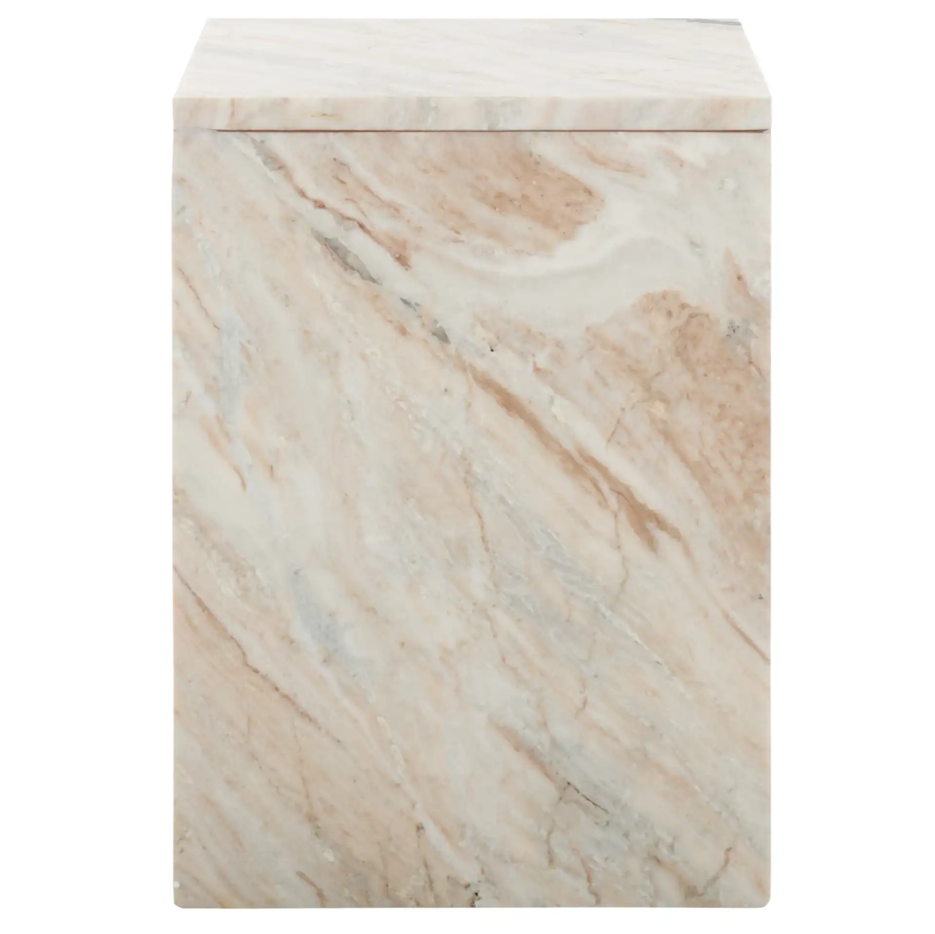 Udo T Marble Side Table in Brown Gray, detail view