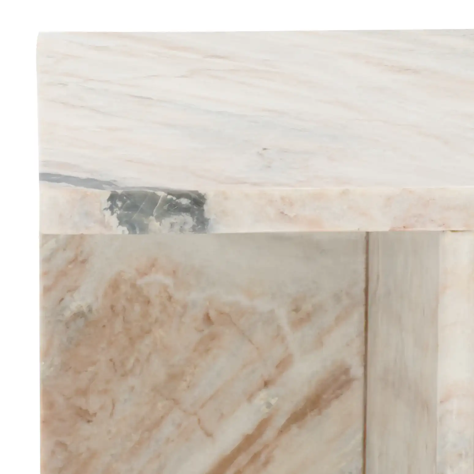 Udo T Marble Side Table in Brown Gray in a styled room