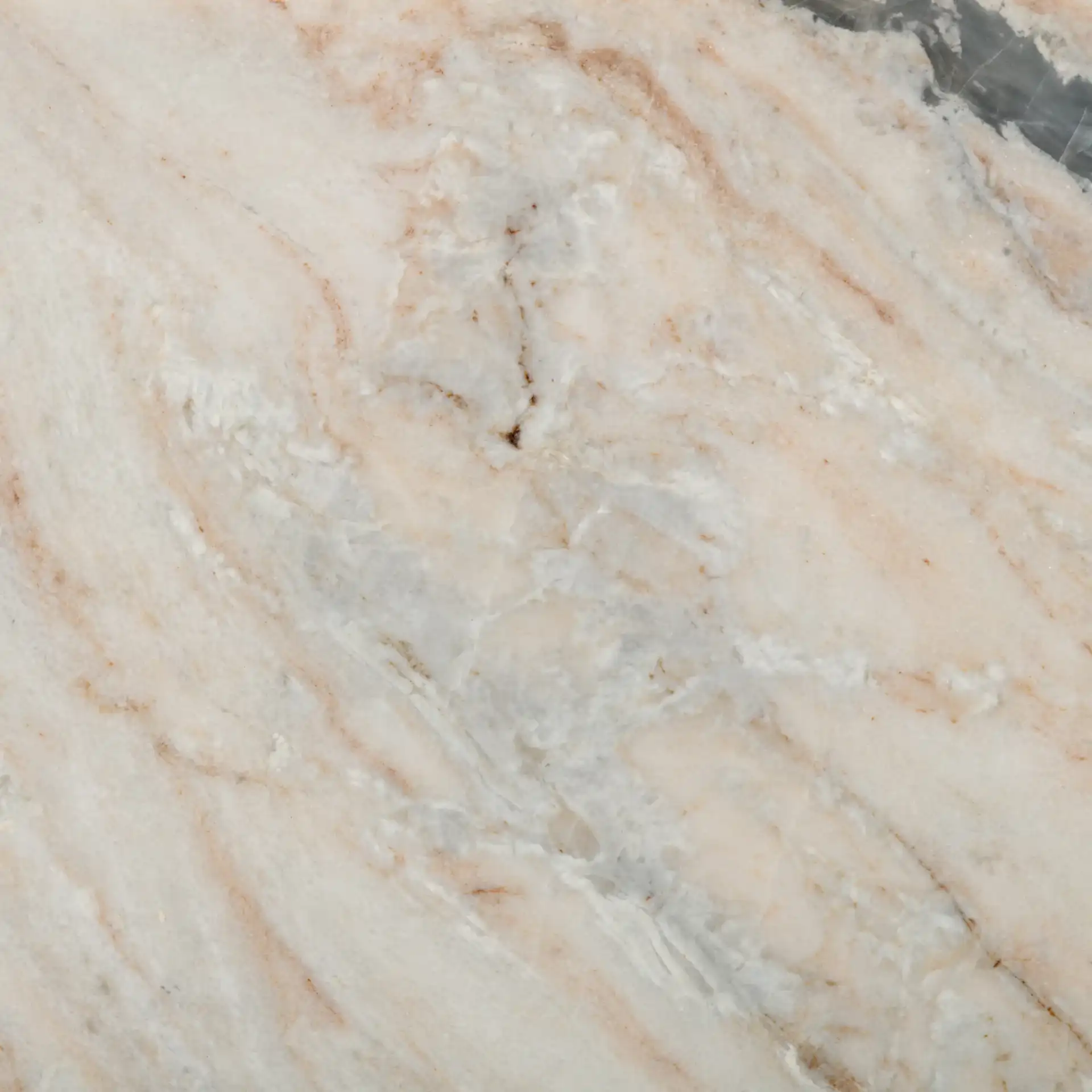 Udo T Marble Side Table in Brown Gray, detail view