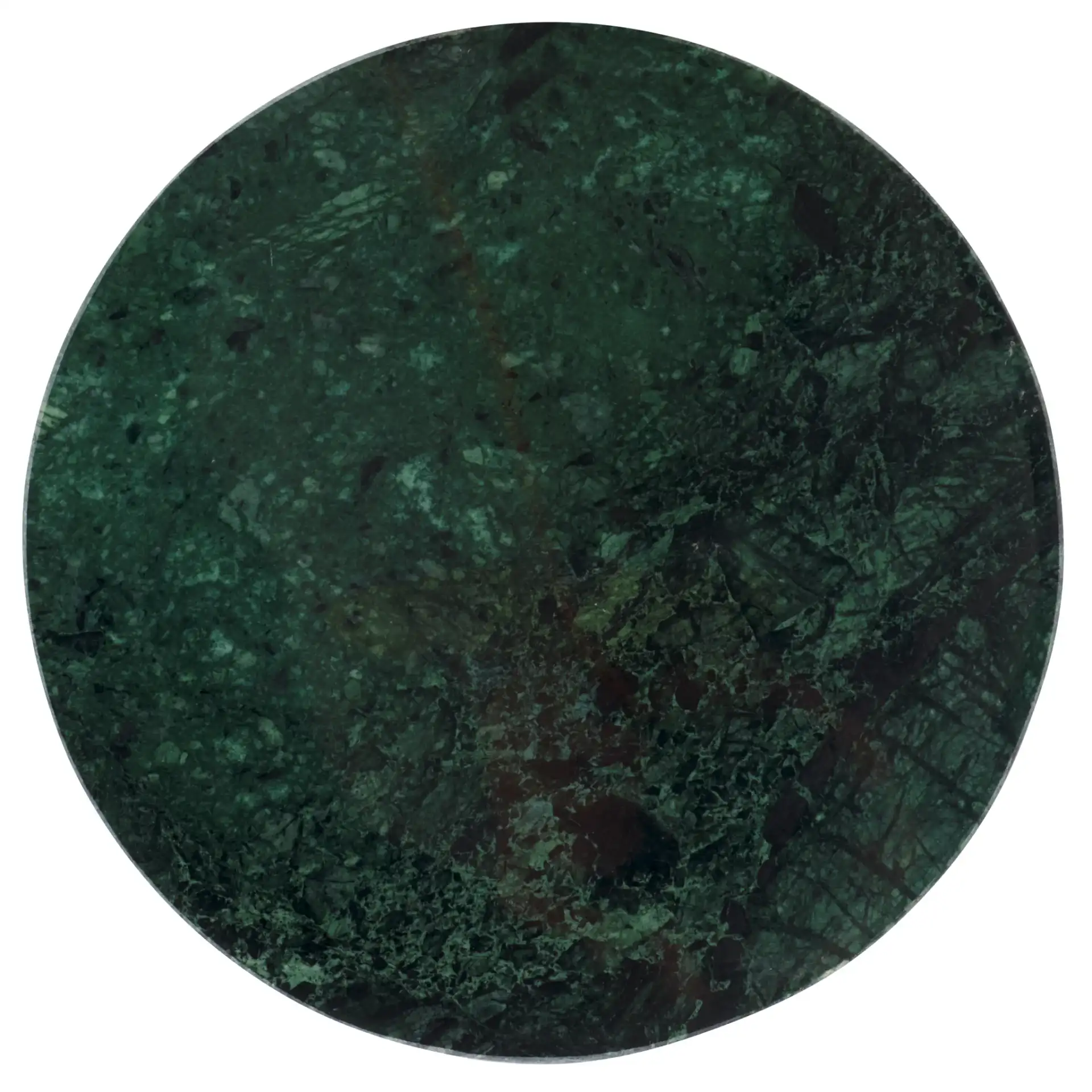 Karik Round Side Table in Dark Green / Black, detail view