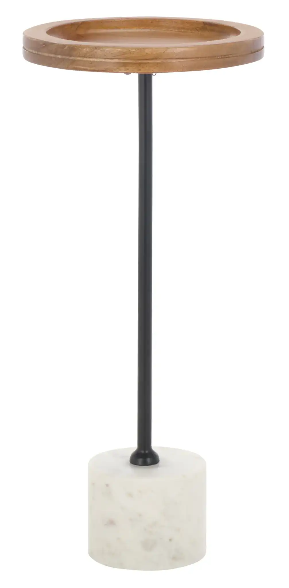 Elisabeth Round Side Table in Brown / Black