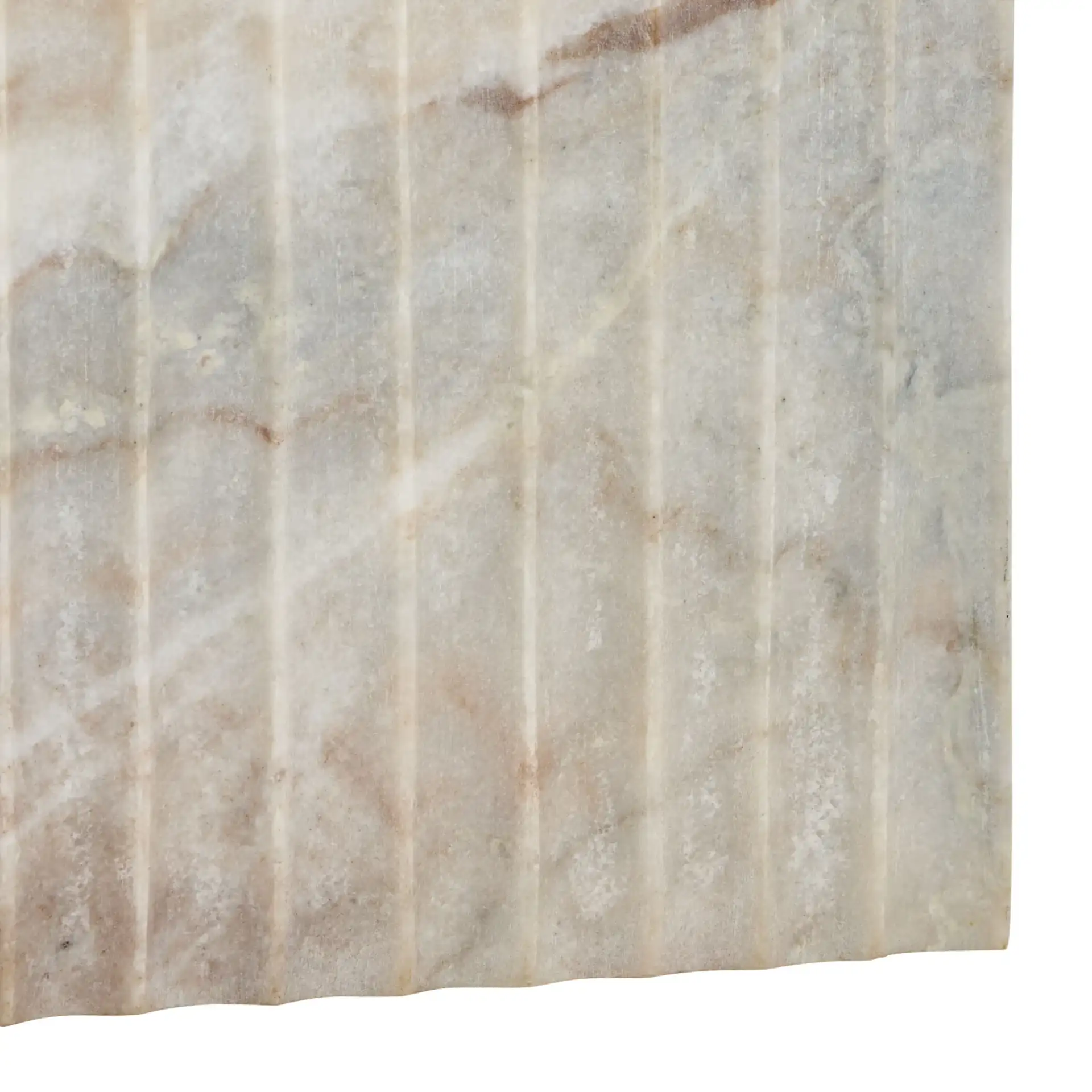 Abriana Marble Side Table in Brown / Gray, detail view