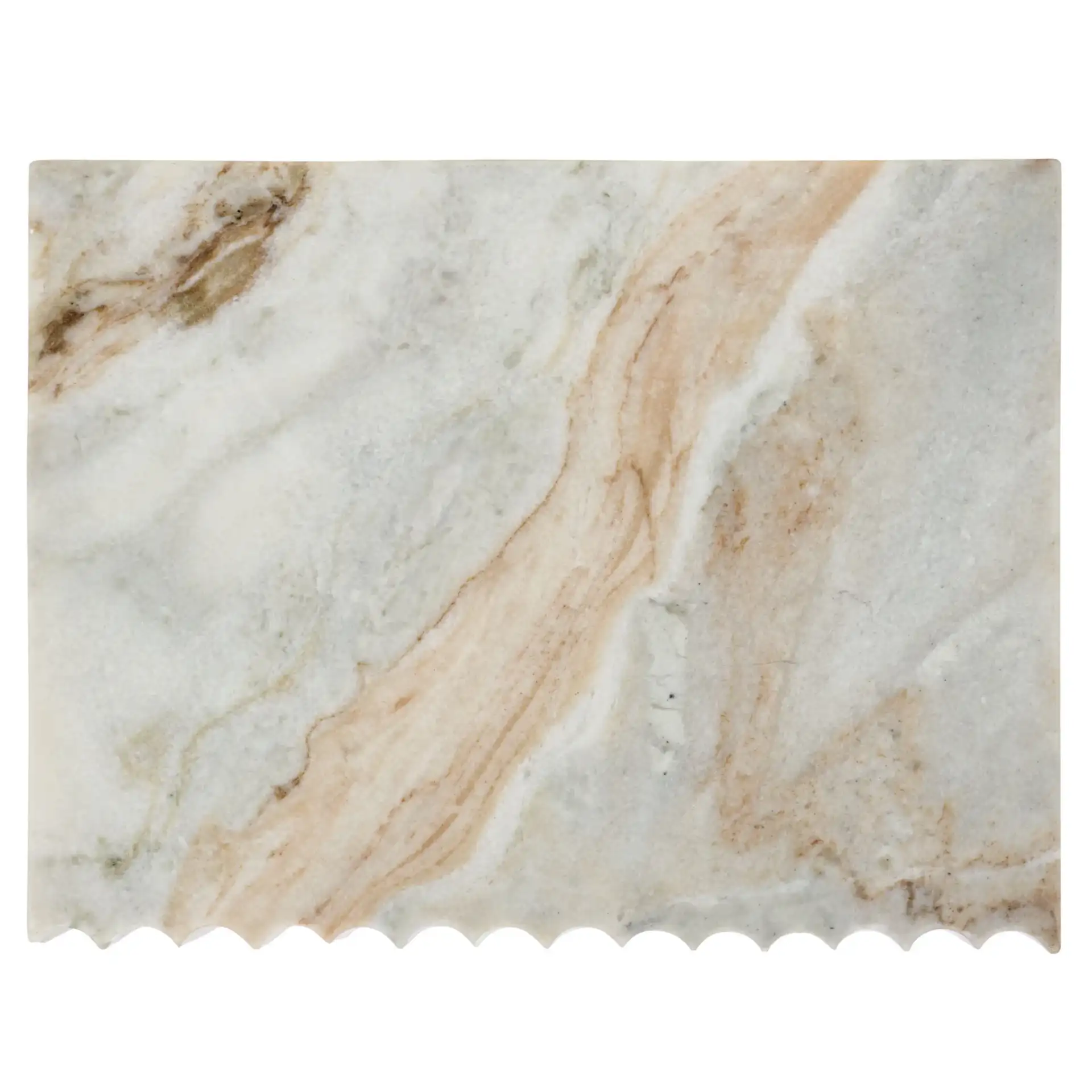 Abriana Marble Side Table in Brown / Gray, detail view