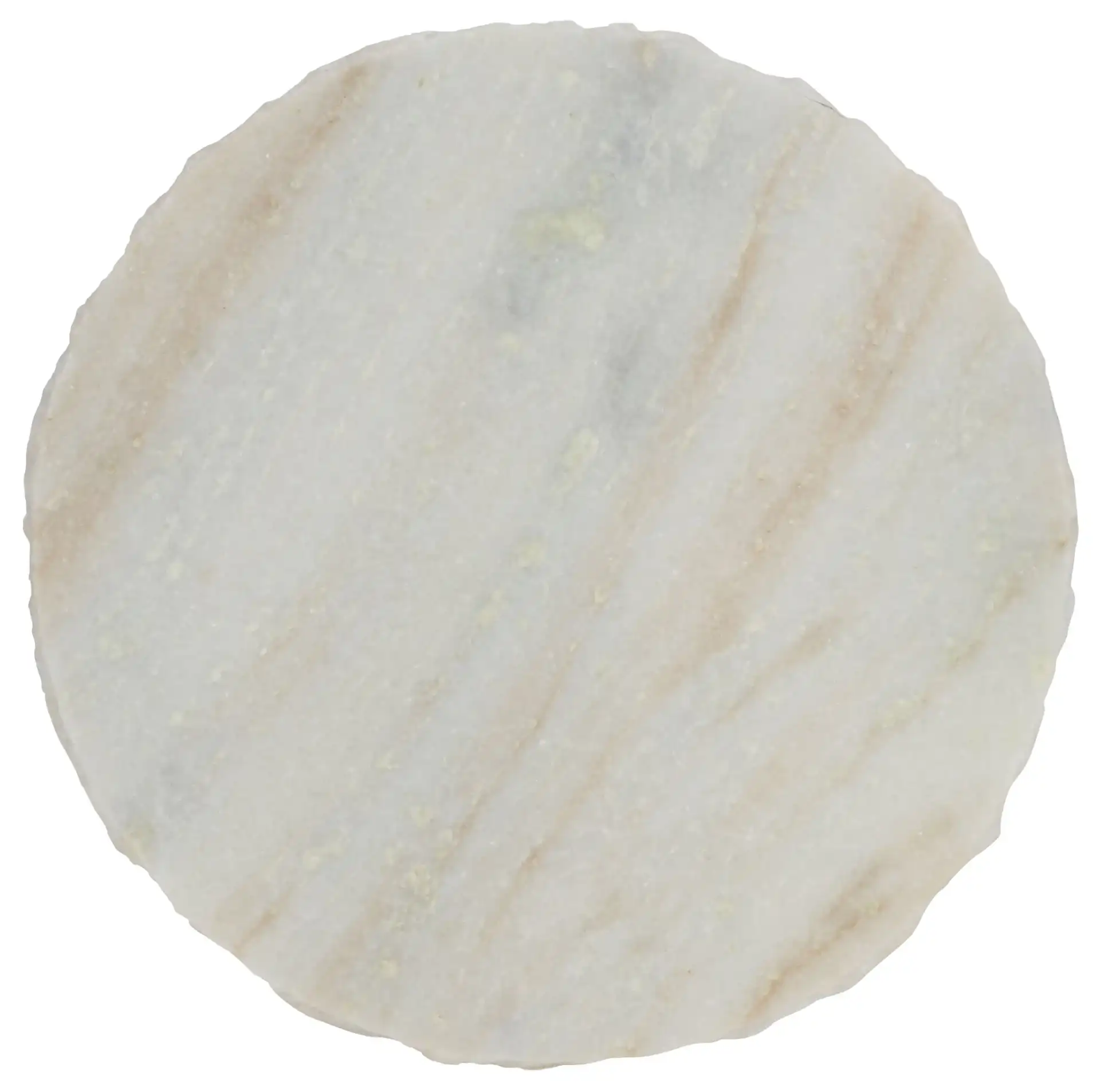 Elenore Marble Side Table in Cream / Black, detail view