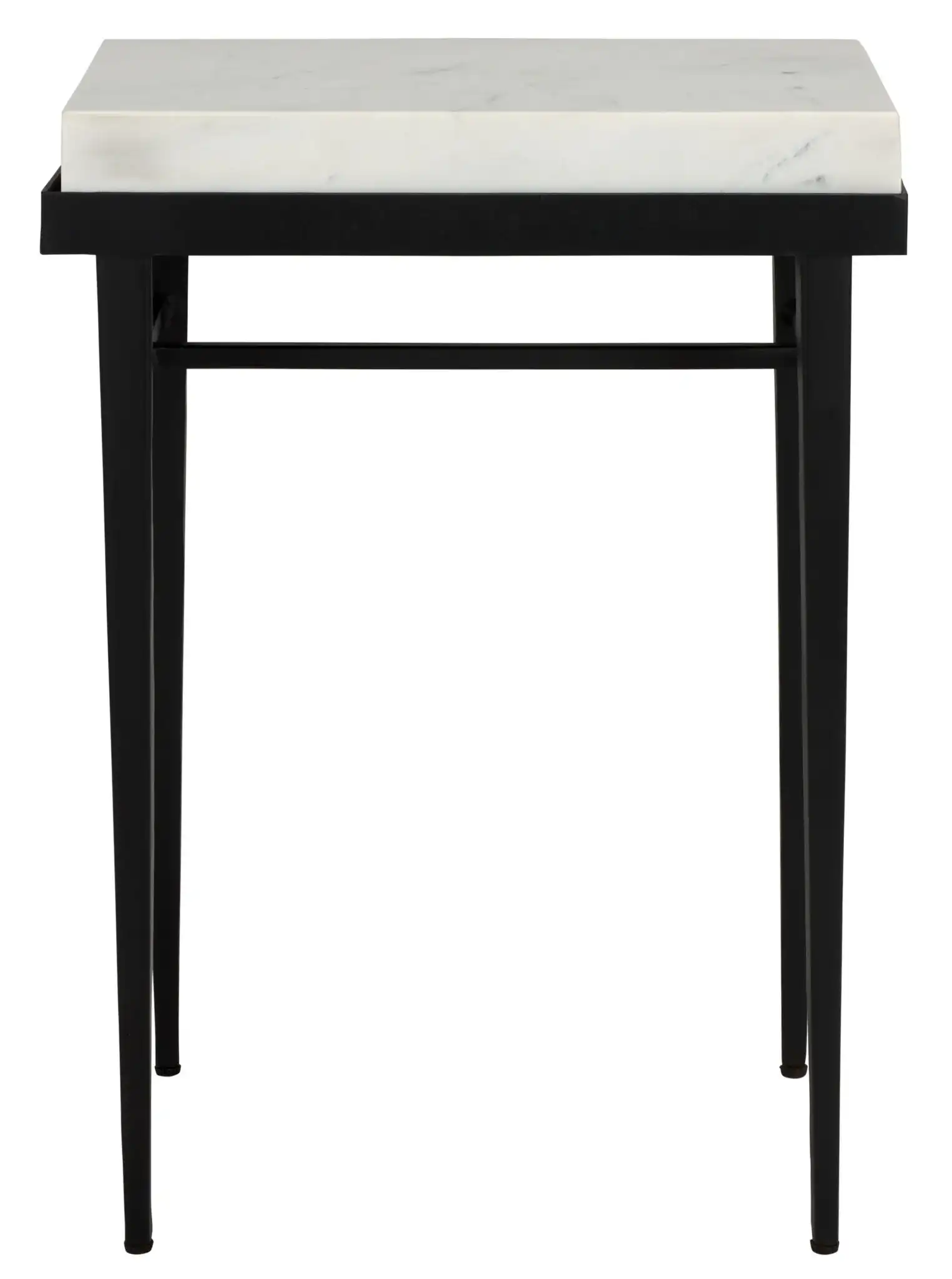 Eldin Marble Side Table in Cream / Black
