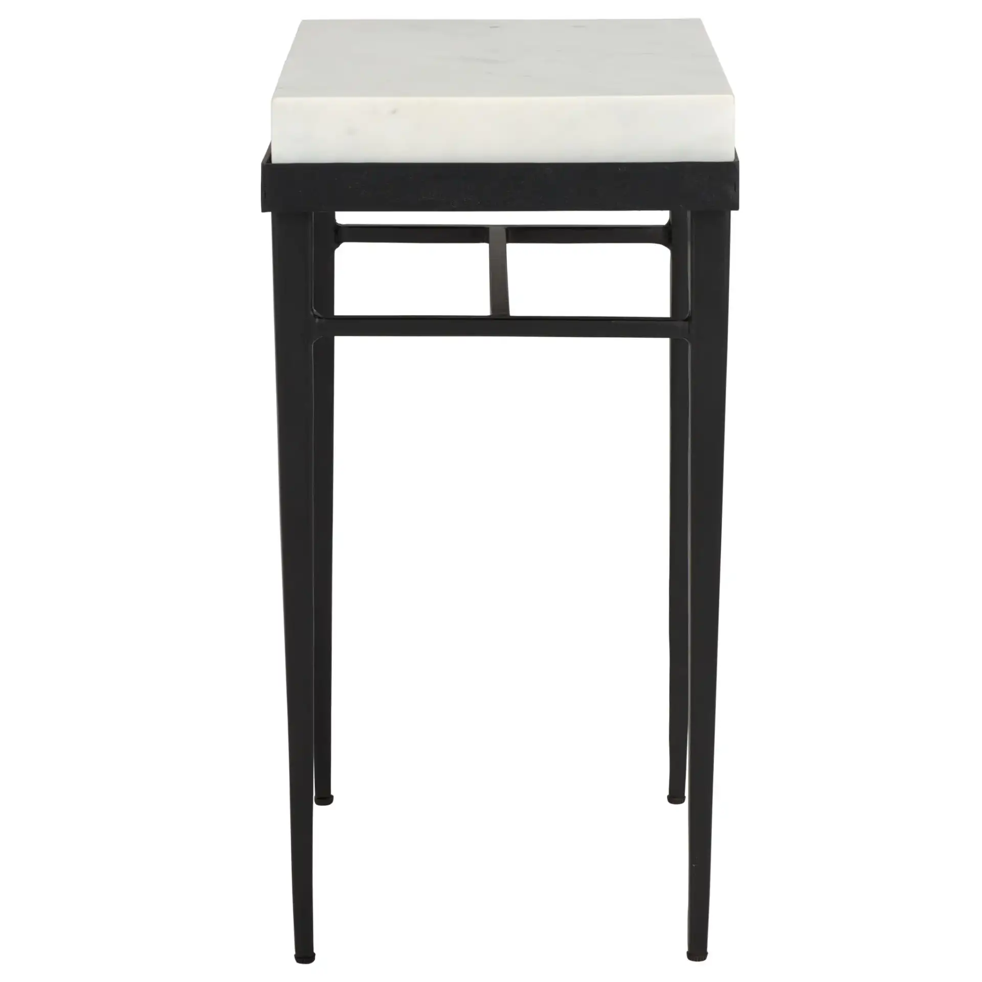 Eldin Marble Side Table in Cream / Black, detail view