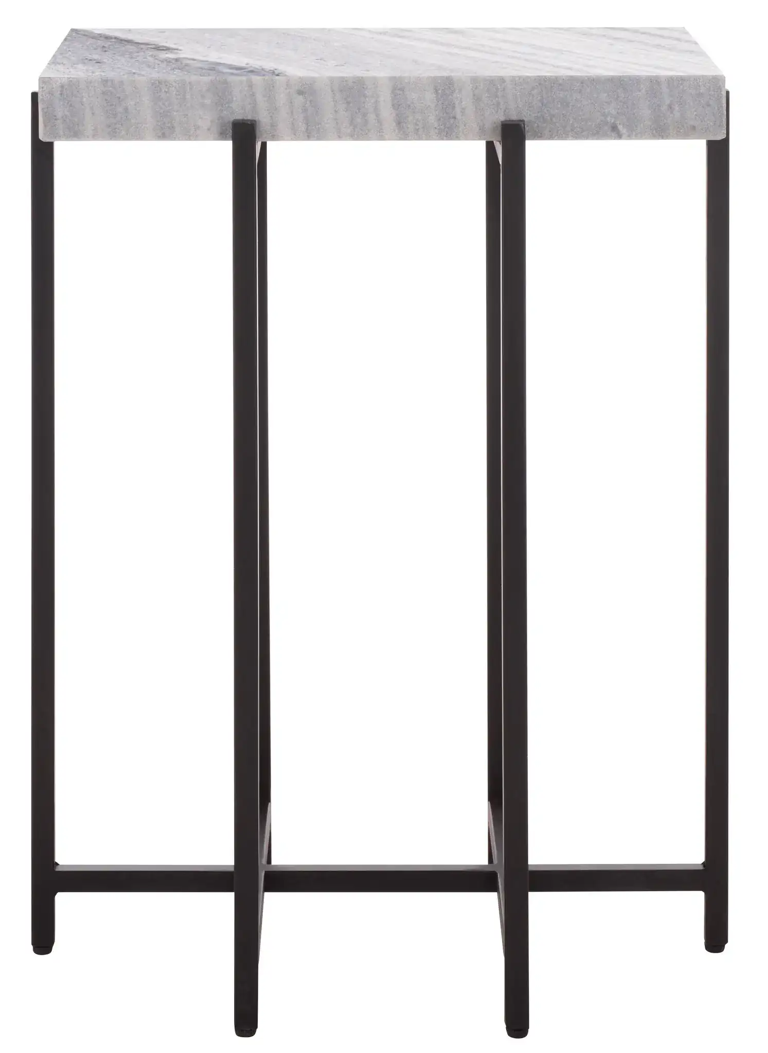 Aloha Marble Side Table in Gray / Black