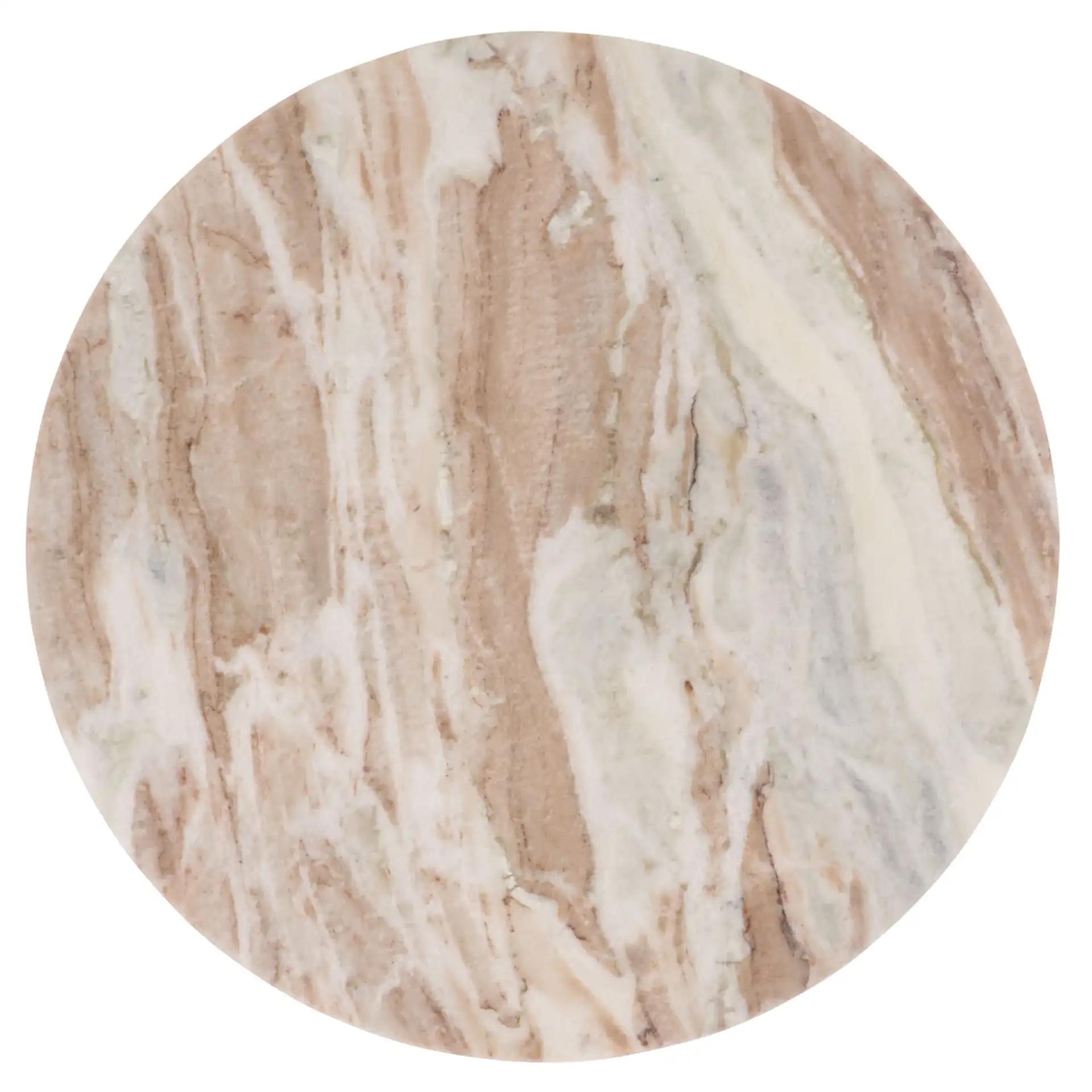 Reni Marble Side Table in Brown / Black, detail view