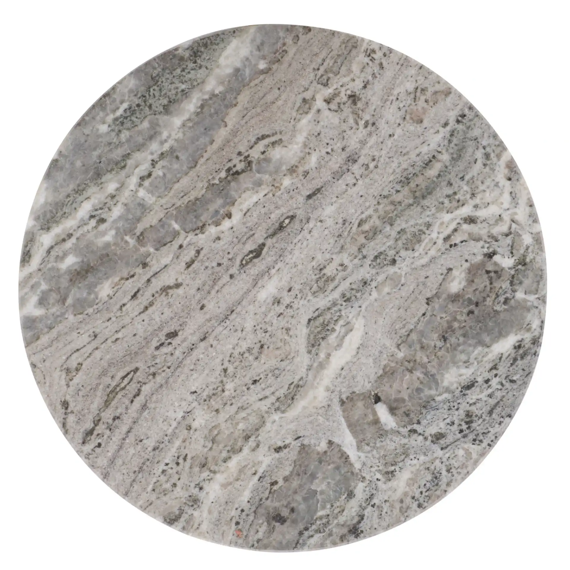 Galih Marble Side Table in Gray / Dark Brown, detail view