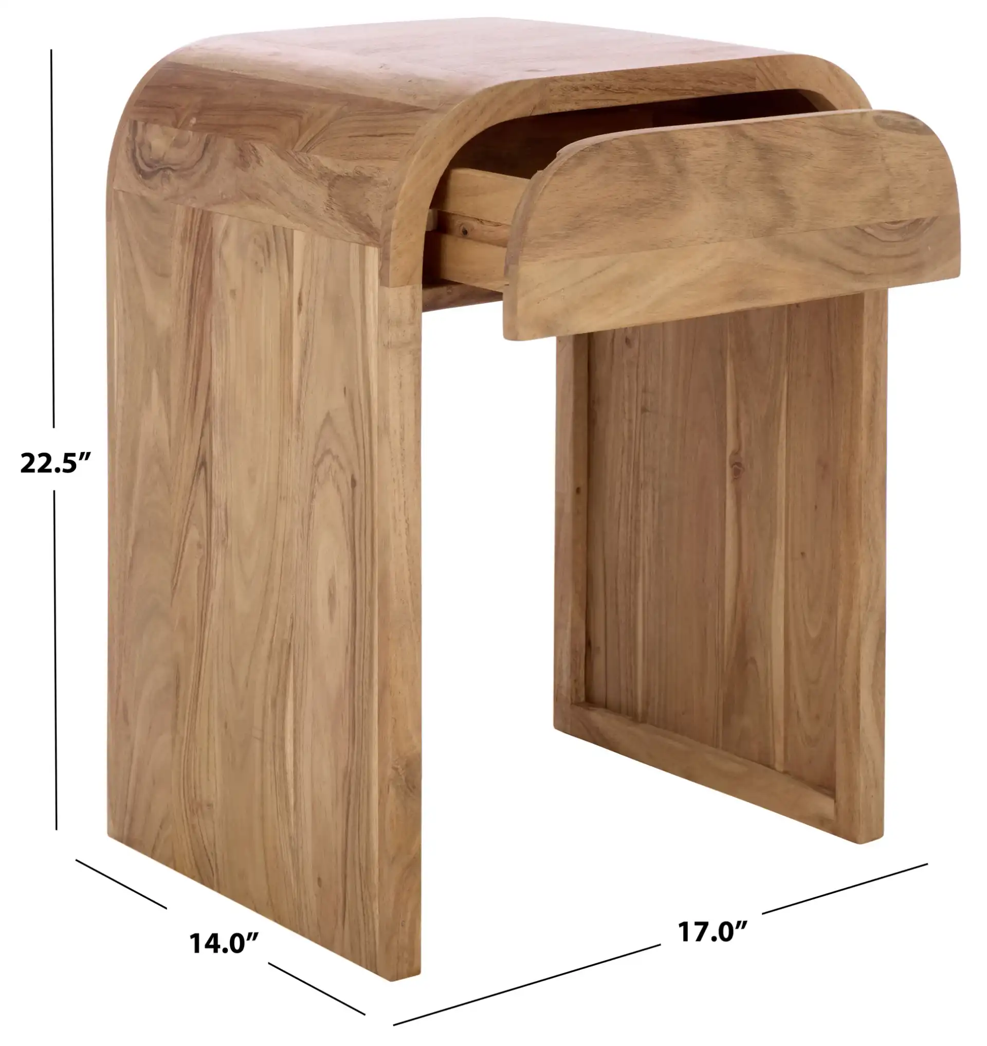 Amaki Side Table in Natural, detail view