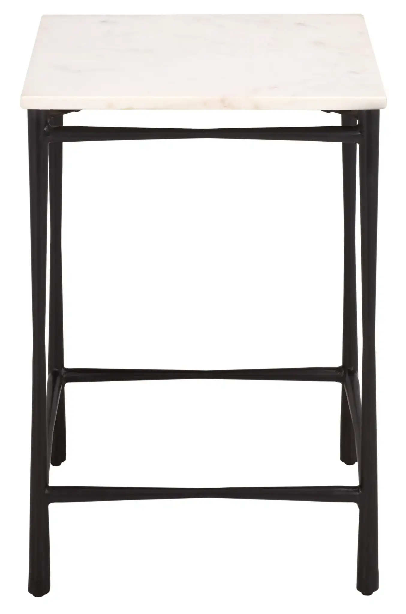 Nadezhda Marble Accent Table in White / Black