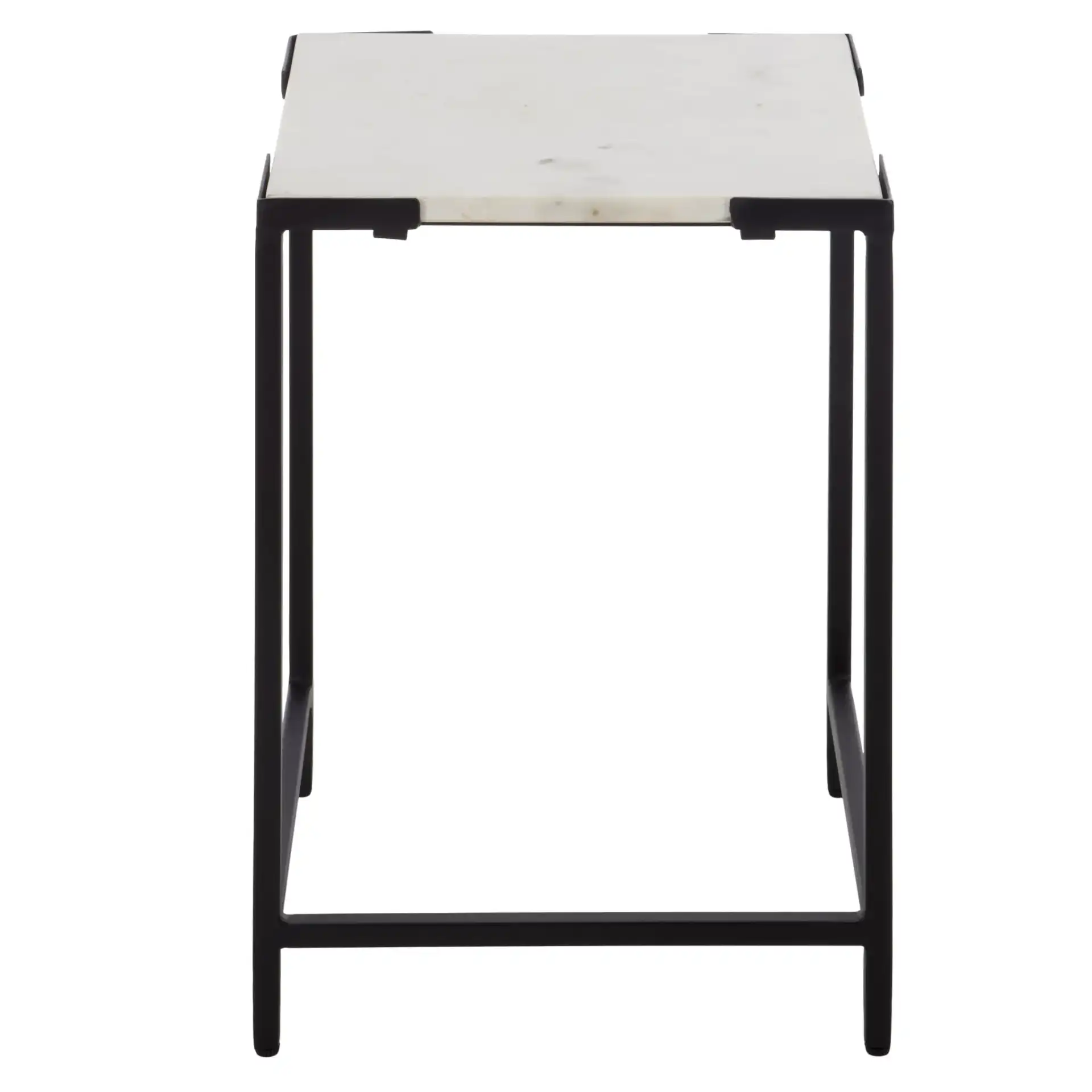 Rizo Top Accent Table in Black / White, detail view