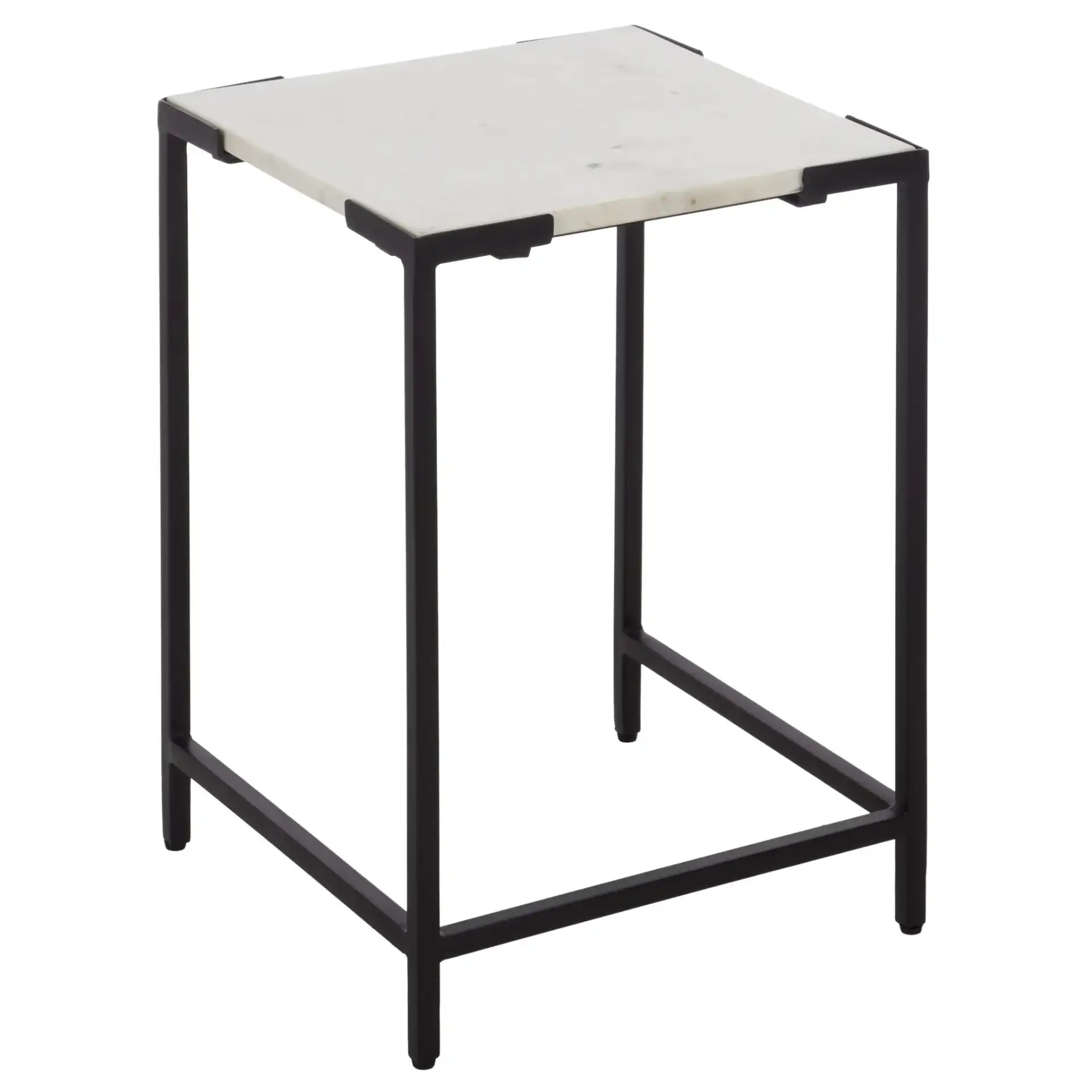Rizo Top Accent Table in Black / White, detail view