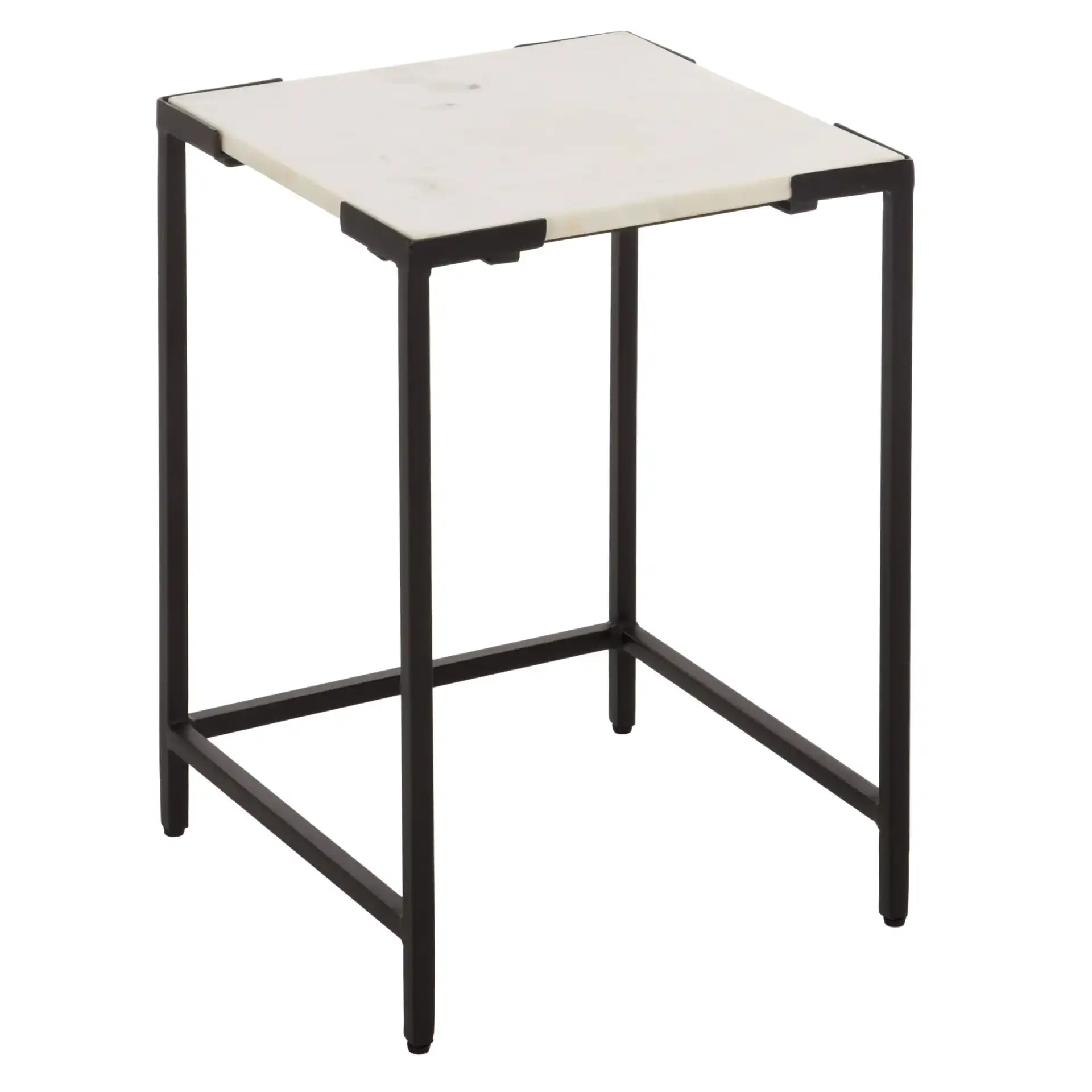 Rizo Top Accent Table in Black / White, detail view