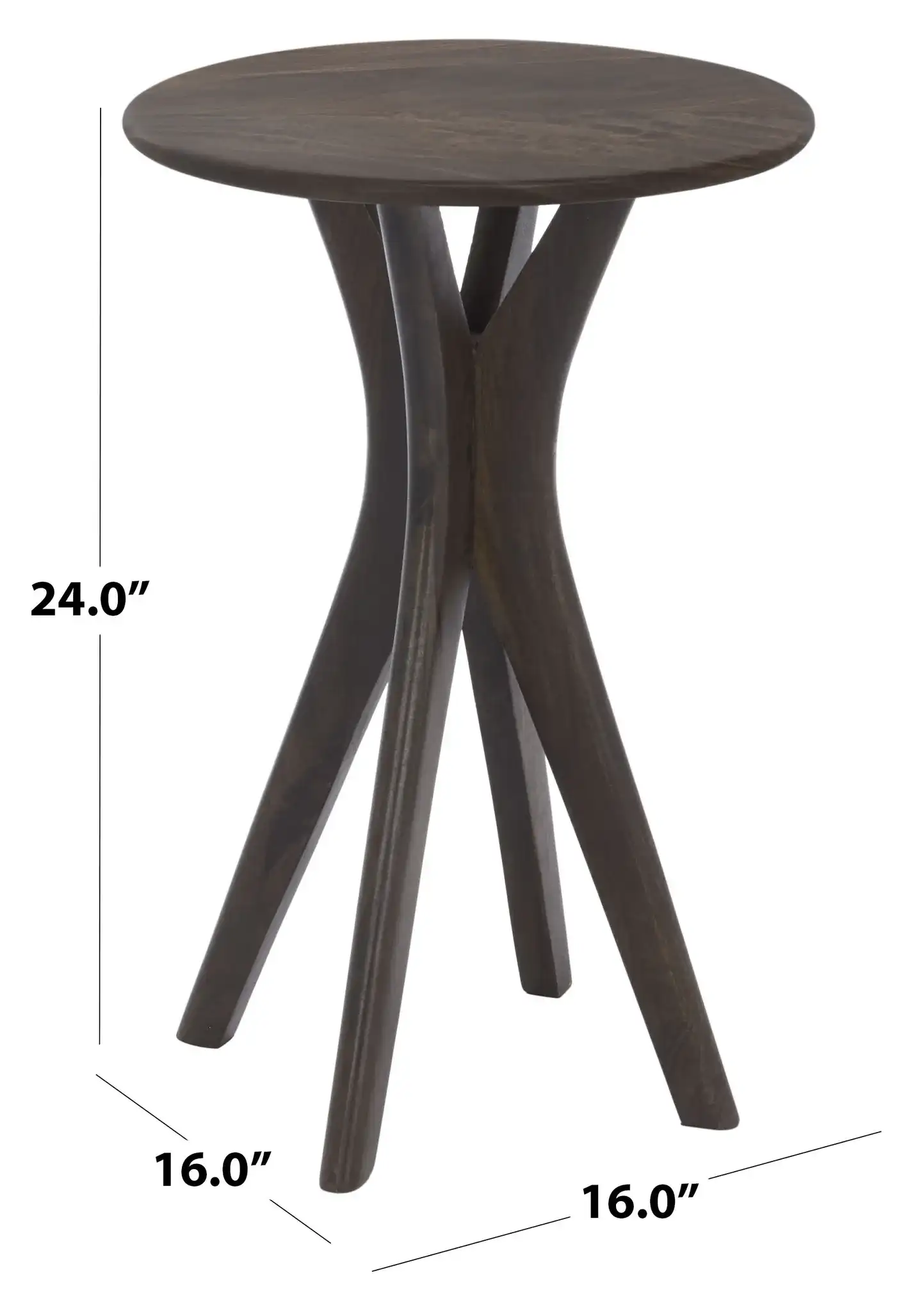 Darden Accent Table in Smokey Gray Brown, detail view