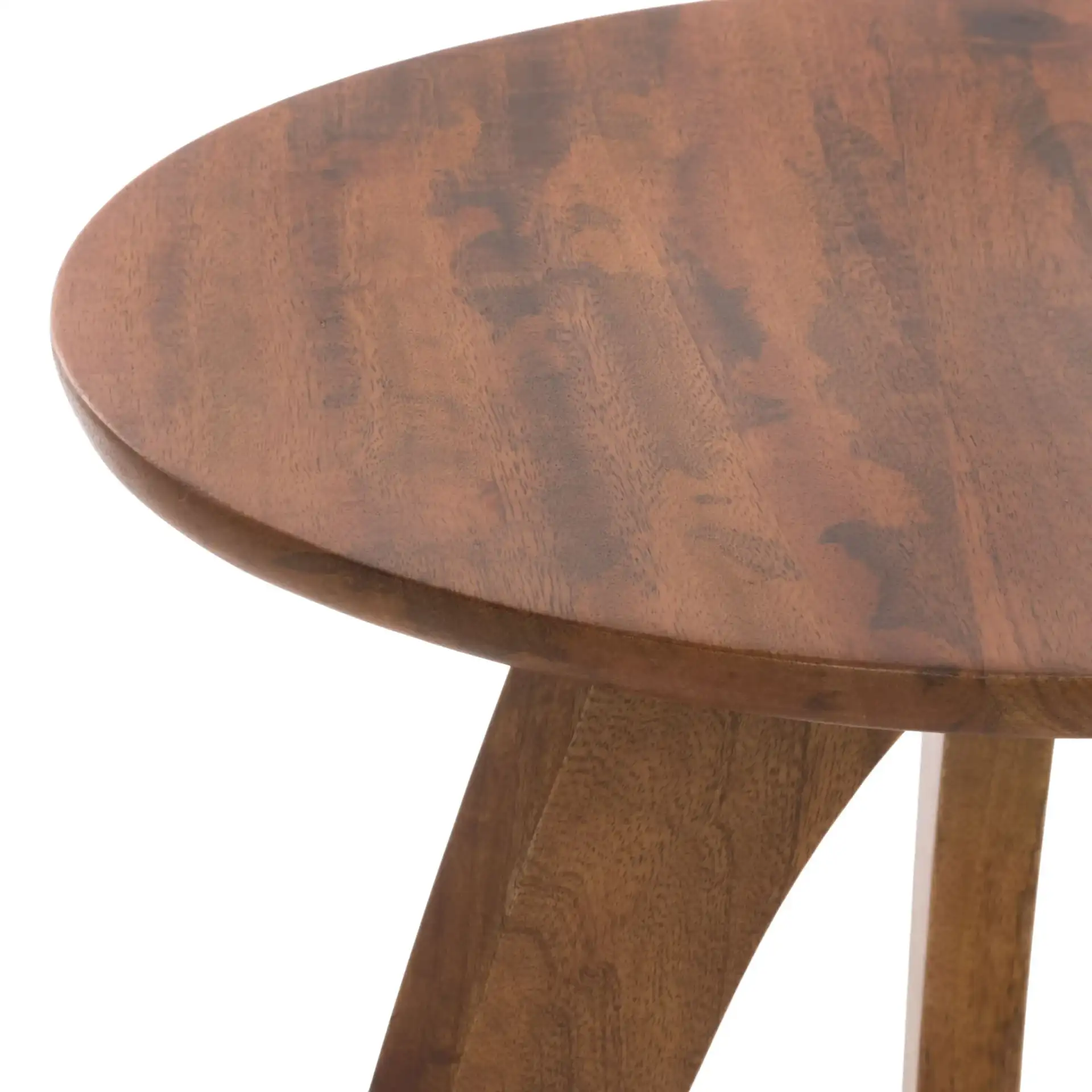 Fanny Accent Table With Shelf in Brown / White in a styled room