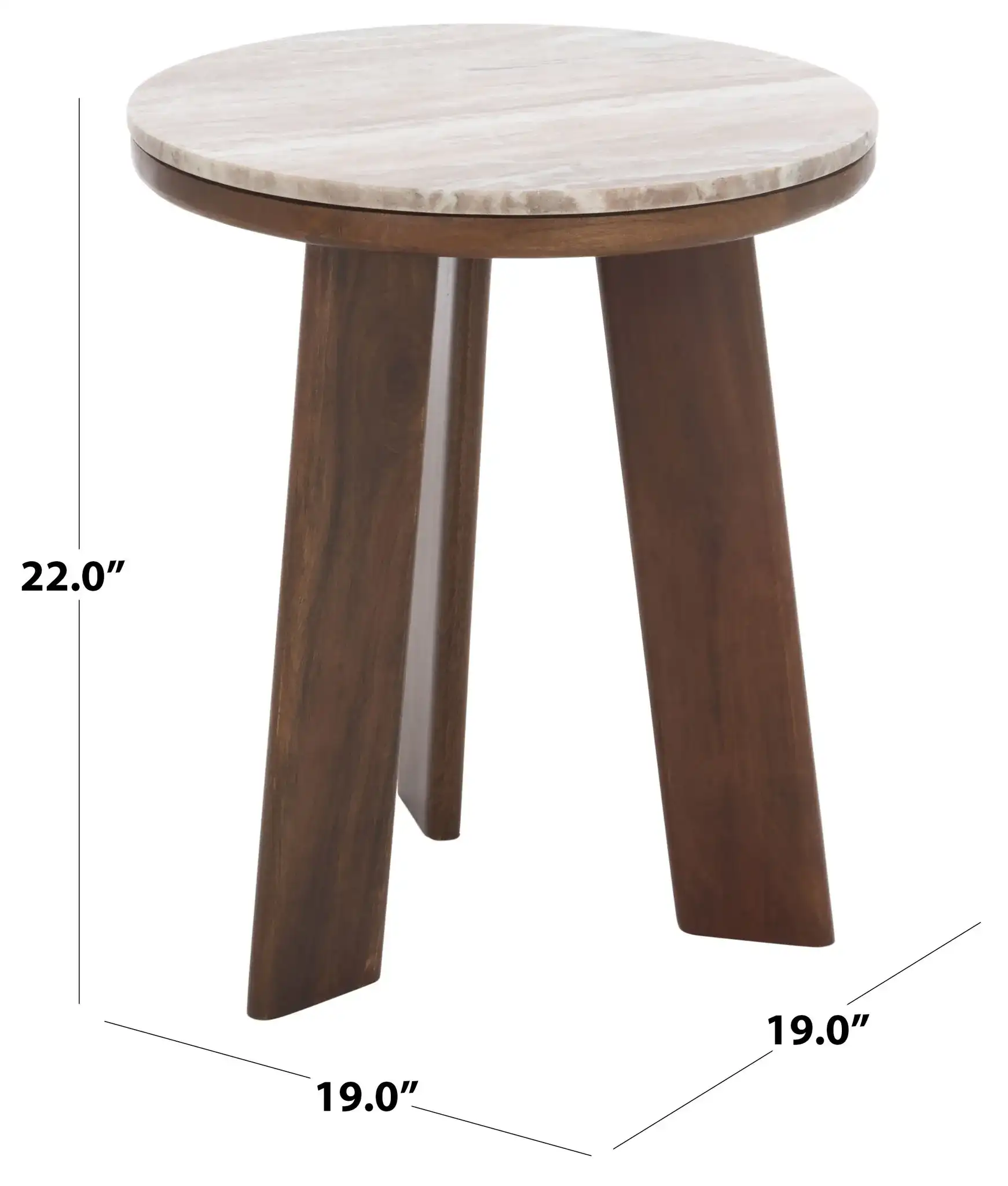 Celestia Accent Table in Brown, detail view