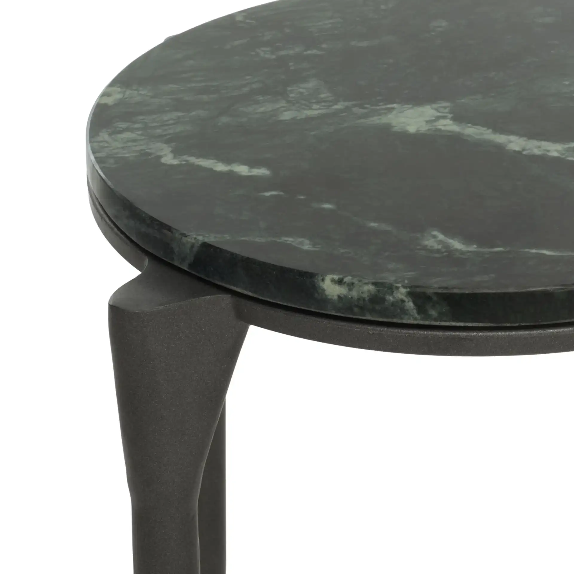 Jaynah Accent Table in Gray / Green in a styled room