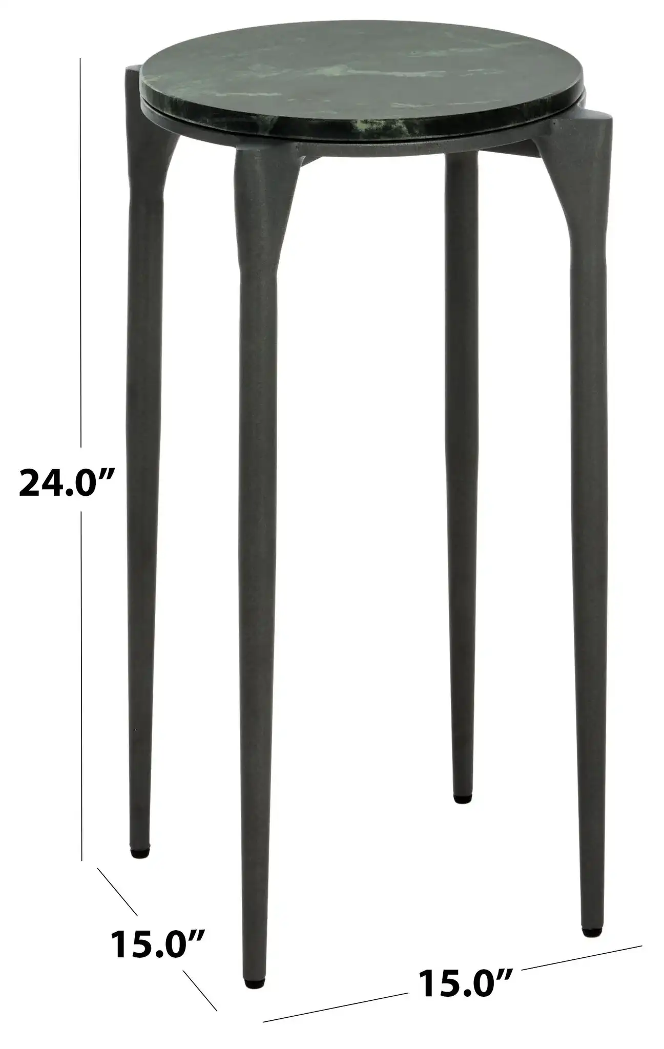 Jaynah Accent Table in Gray / Green, detail view