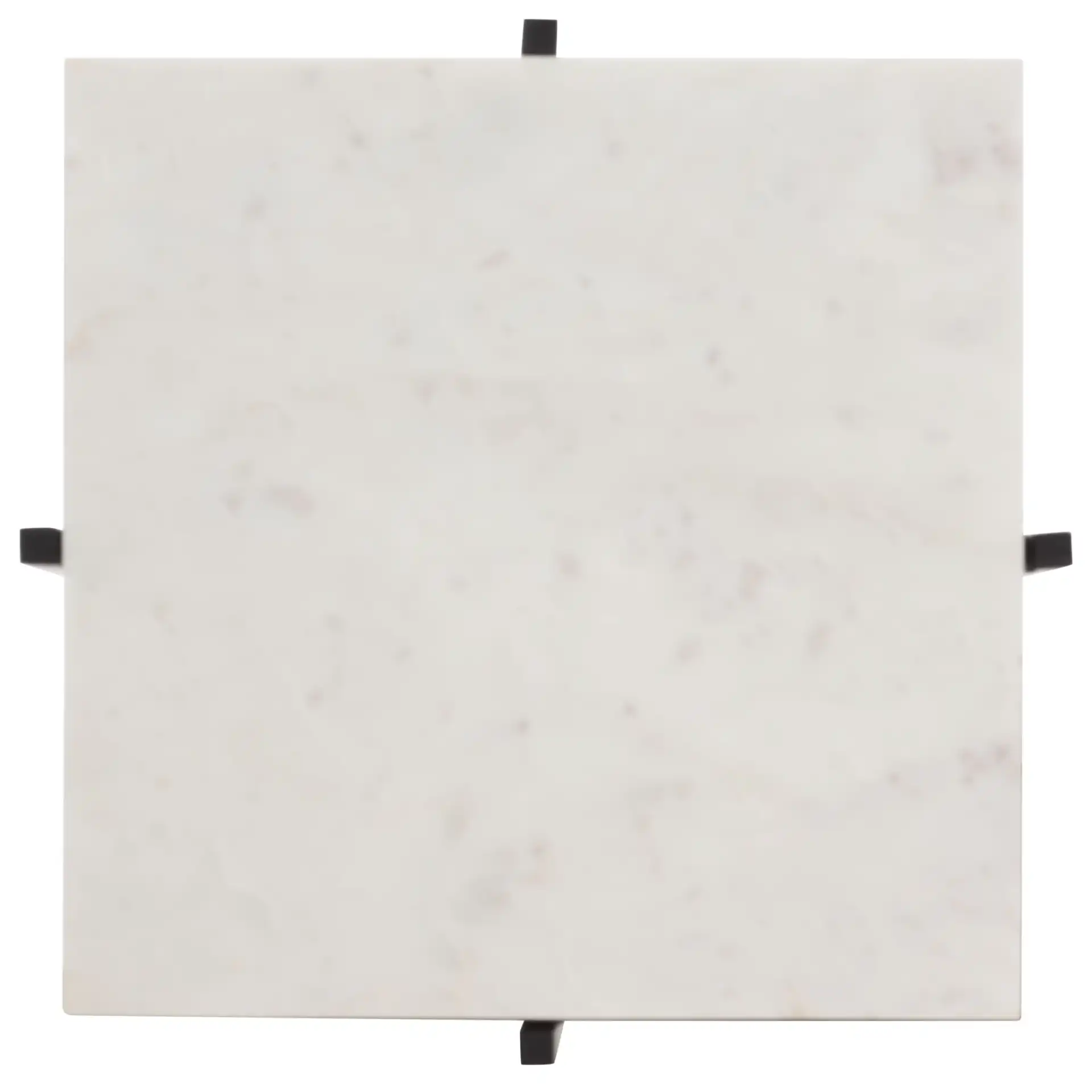 Ashby Accent Table With Shelf in Black / Natural White, detail view