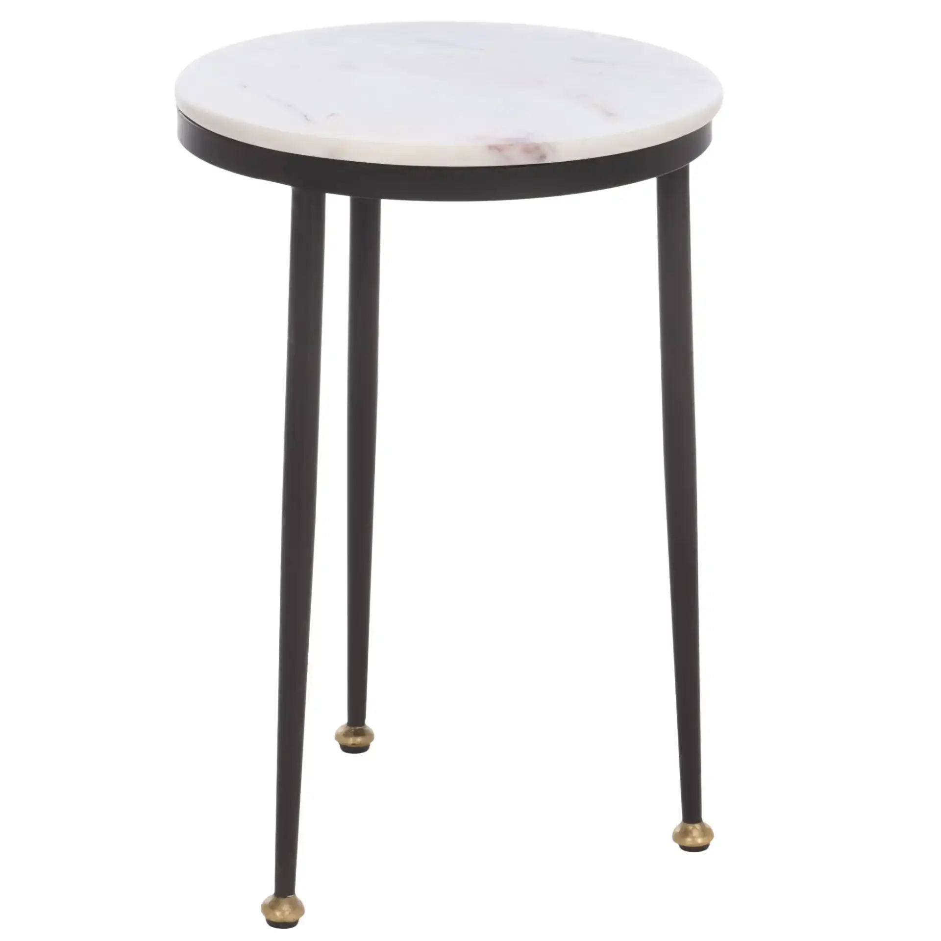 Katya Accent Table in Black / White, detail view