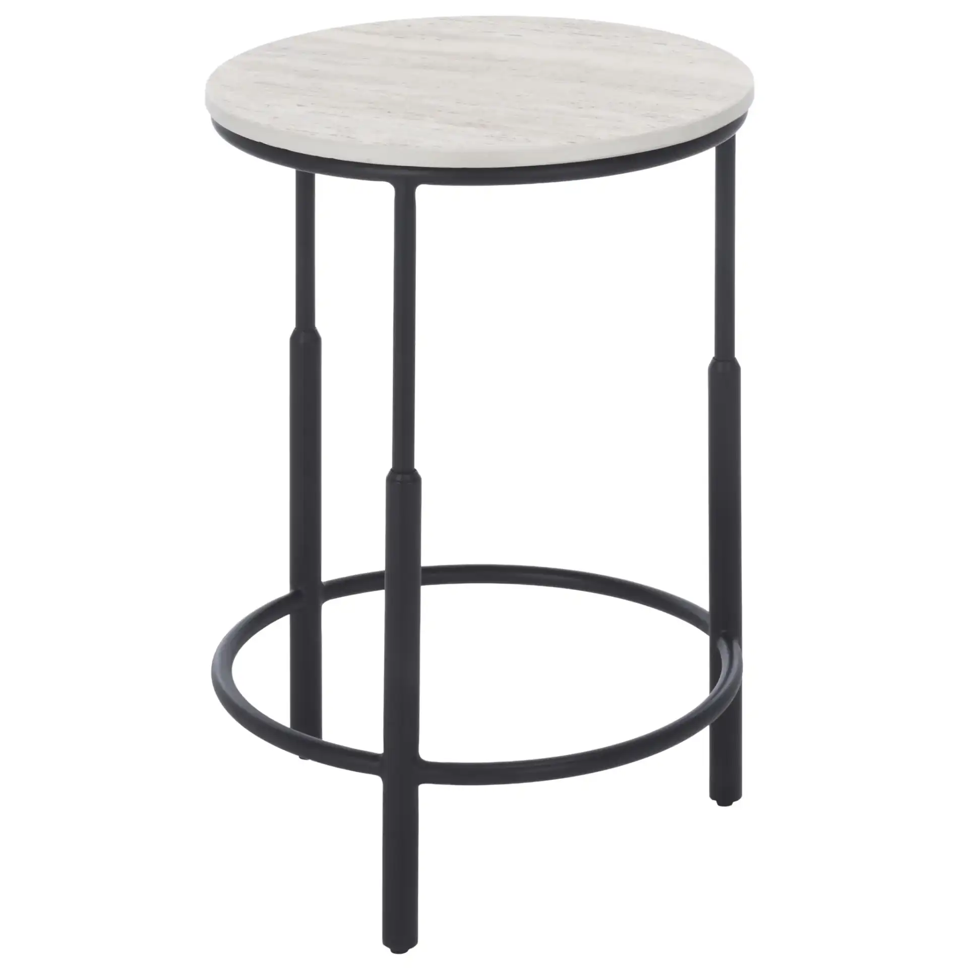 Corrine Accent Table in Black / Beige, detail view