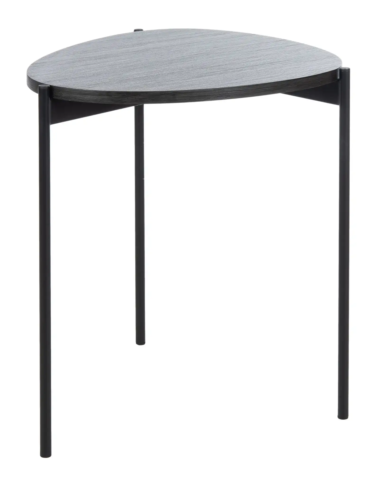 Sven Side Table in Dark Gray Oak / Black, detail view