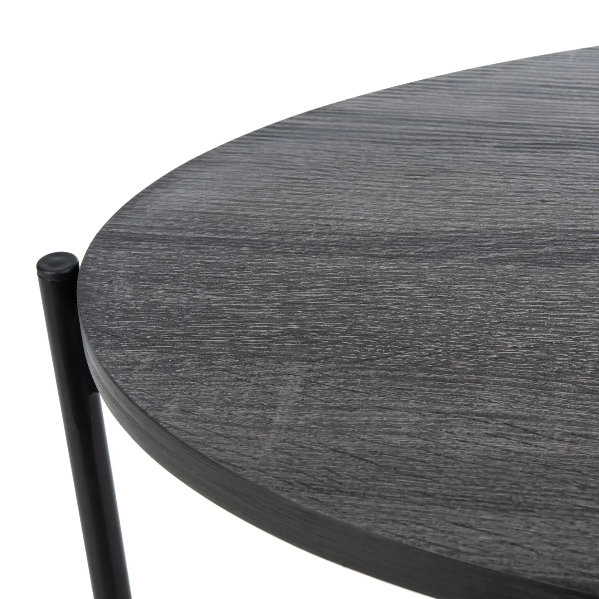 Sven Side Table in Dark Gray Oak / Black in a styled room