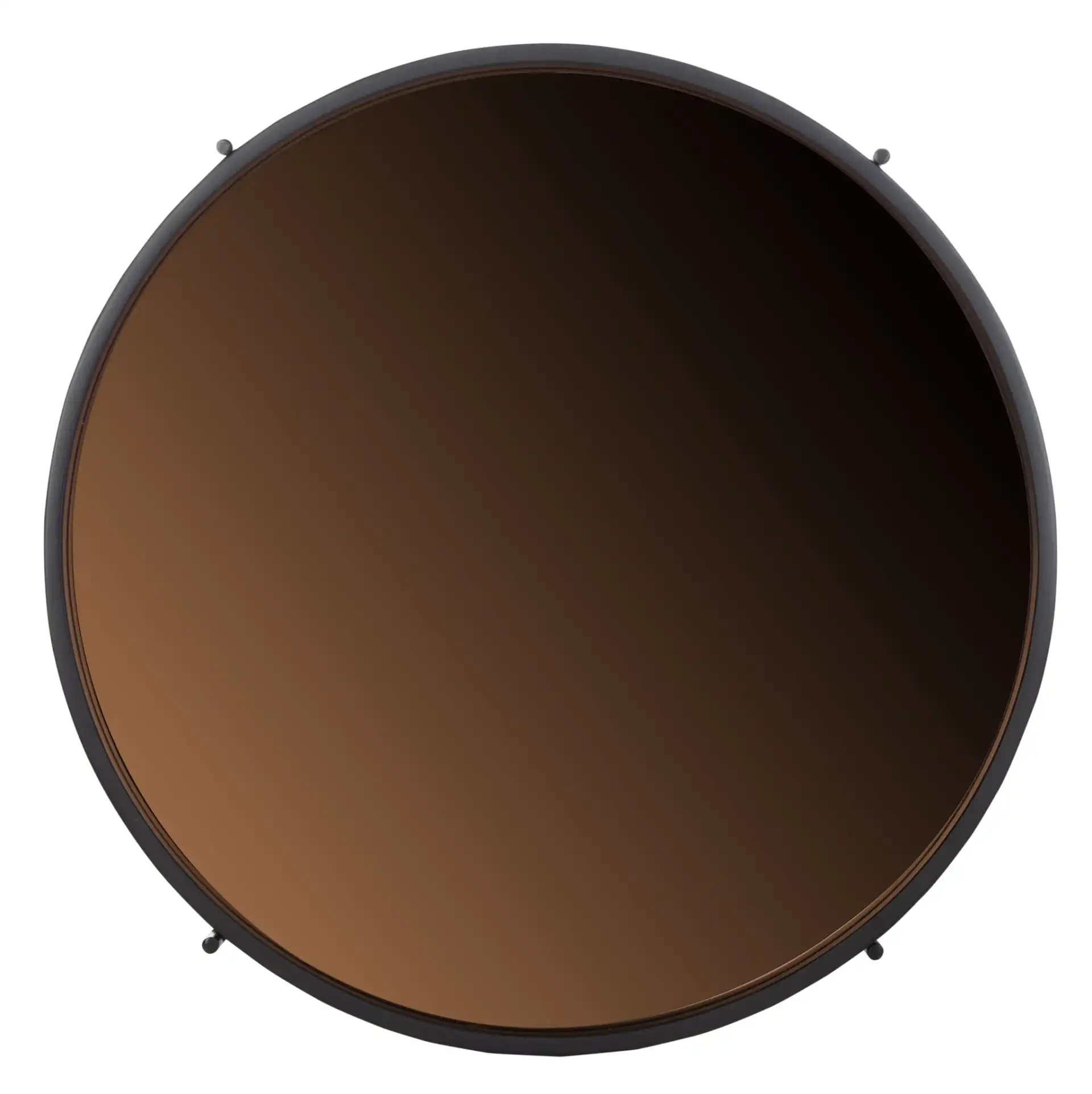 Ruby Medium Tray Accent Table in Rose Gold / Black, detail view