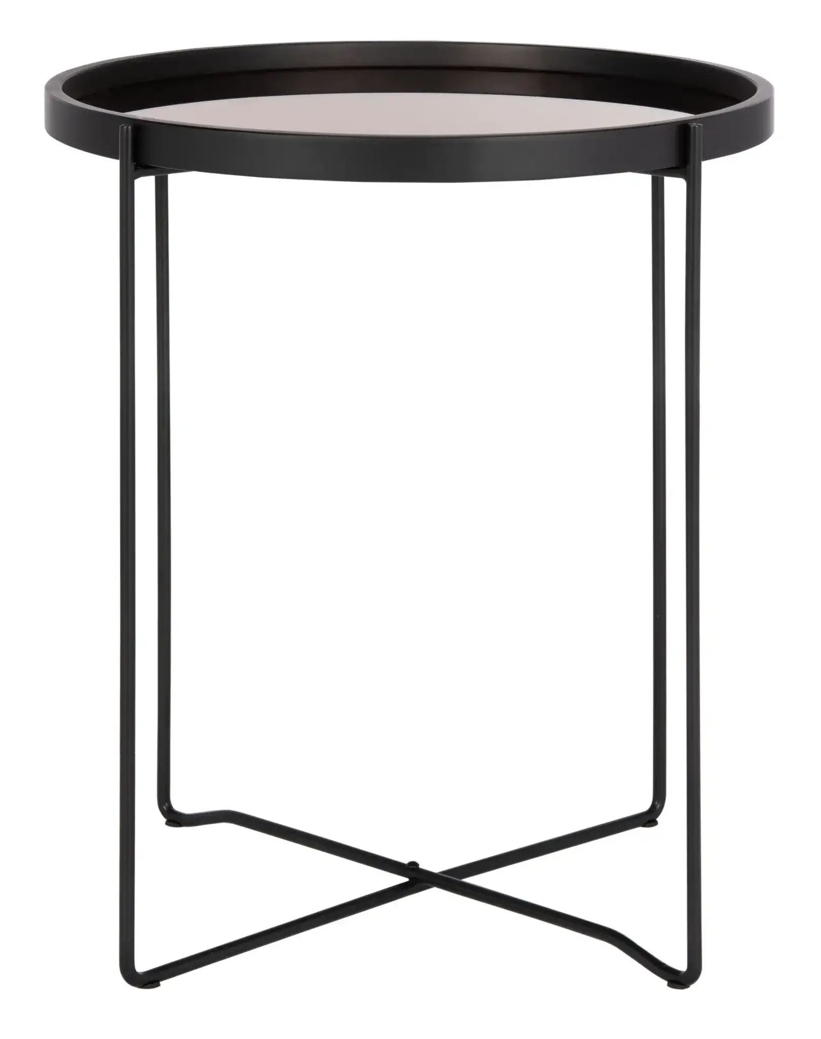 Ruby Small Tray Accent Table in Rose Gold / Black