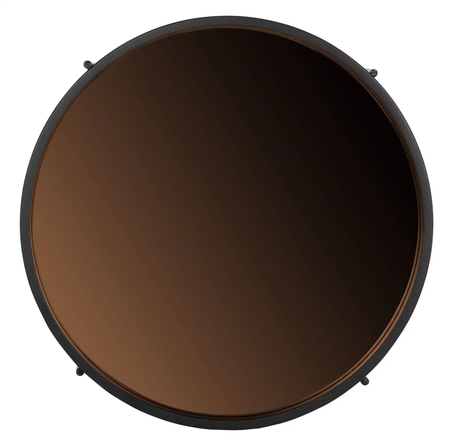 Ruby Small Tray Accent Table in Rose Gold / Black, detail view