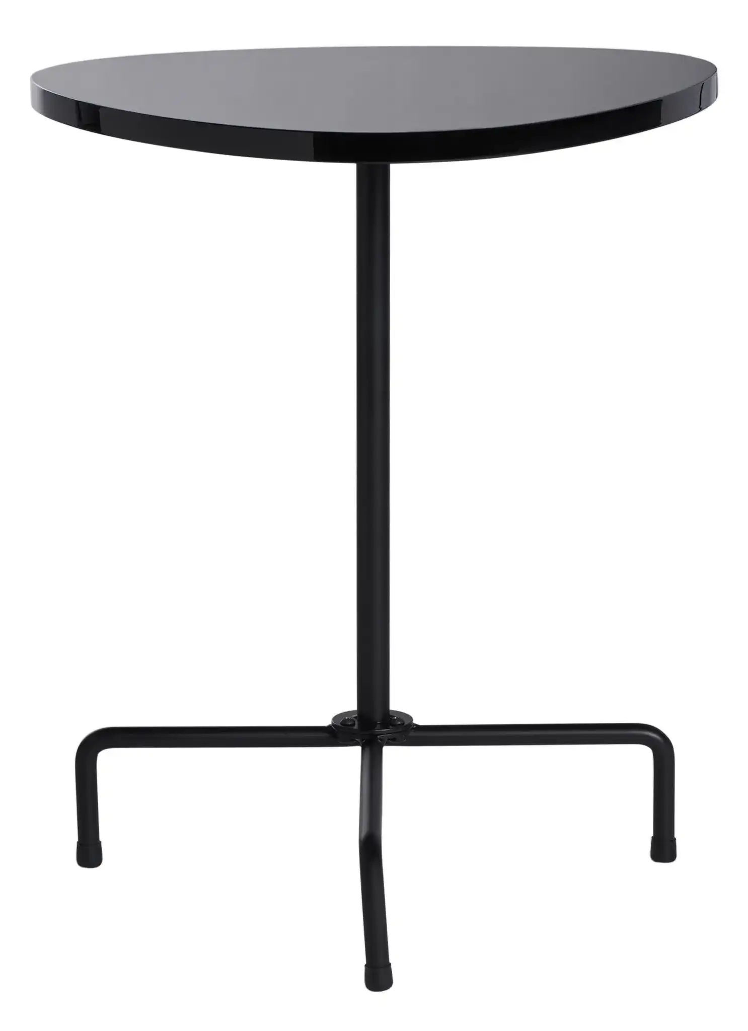 Berlin Tripod Side Table in Black Lacquer / Black