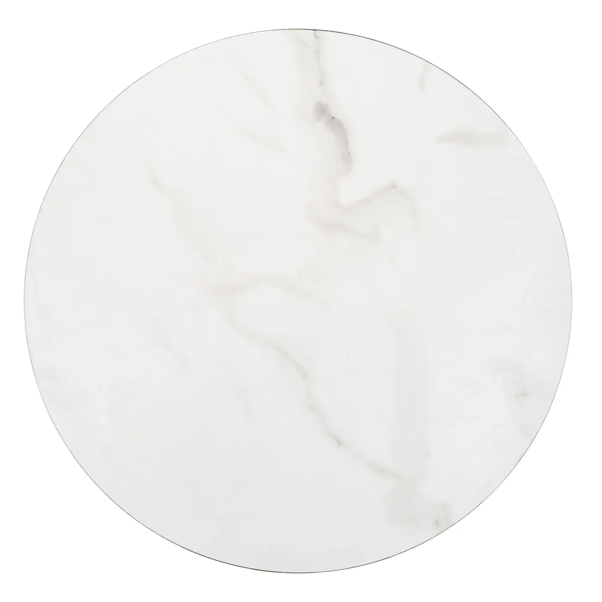 Avani Round Side Table in White / Black, detail view