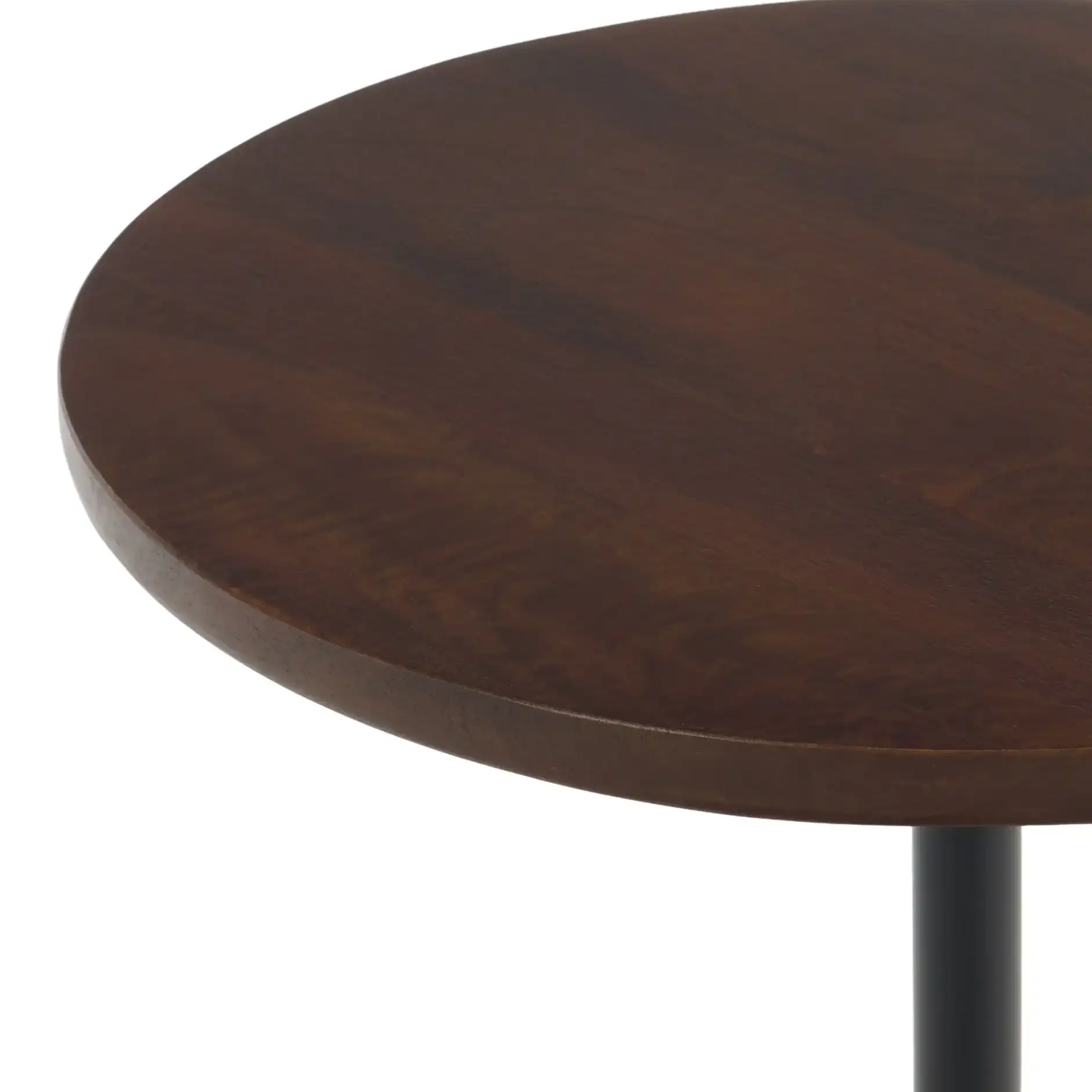 Badori Accent Table in Walnut / Black in a styled room