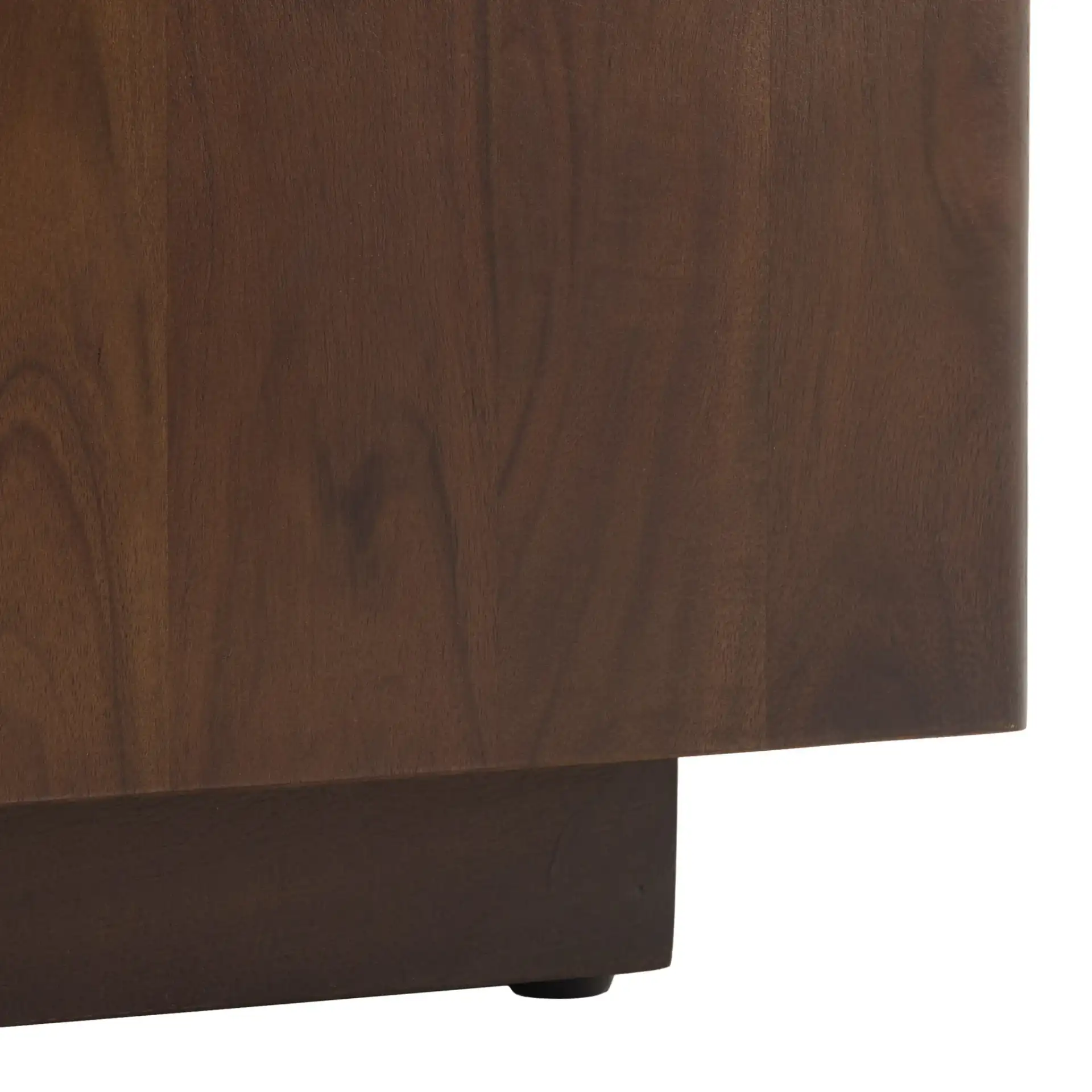 Nadezhada Square Accent Table in Dark Brown, detail view