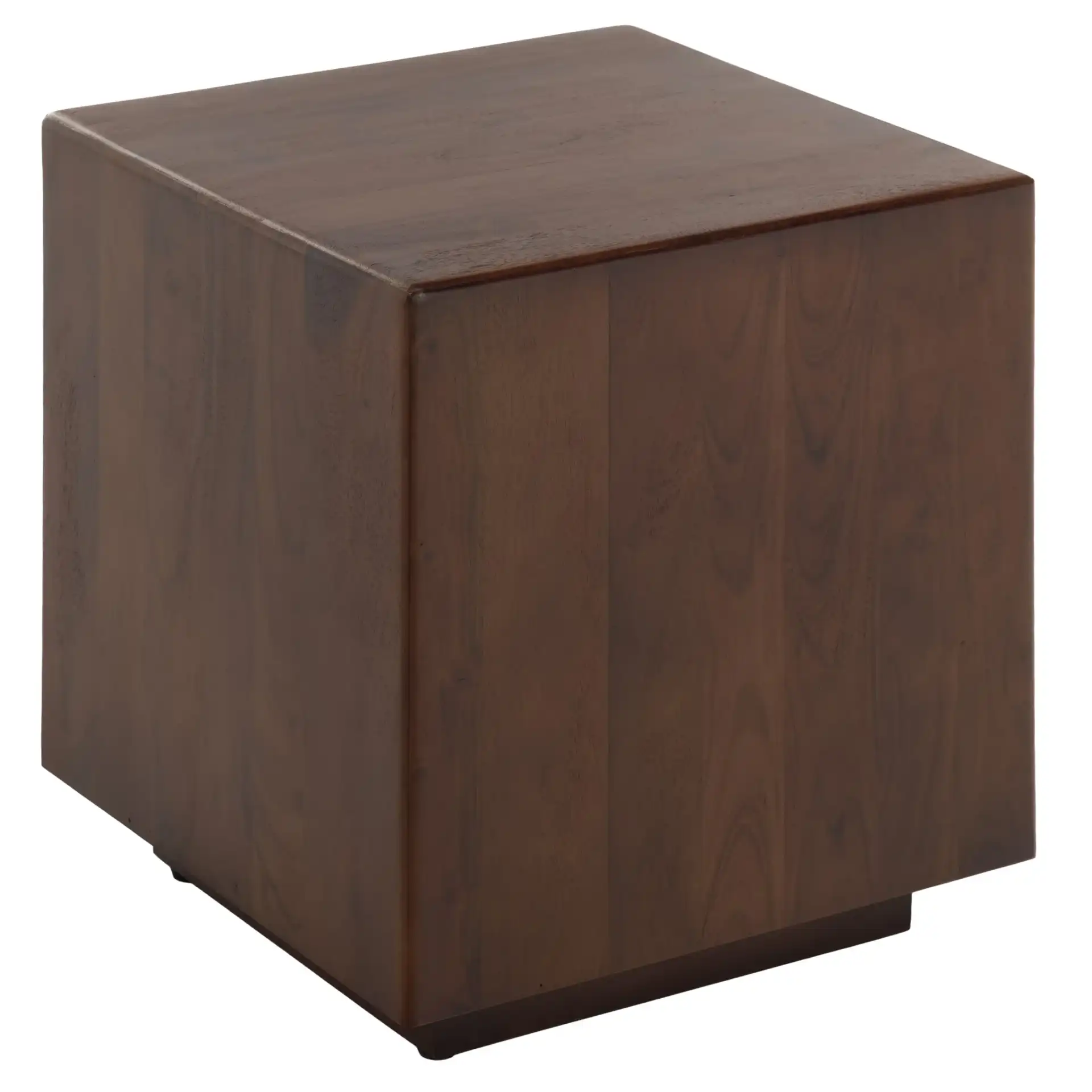 Nadezhada Square Accent Table in Dark Brown, detail view