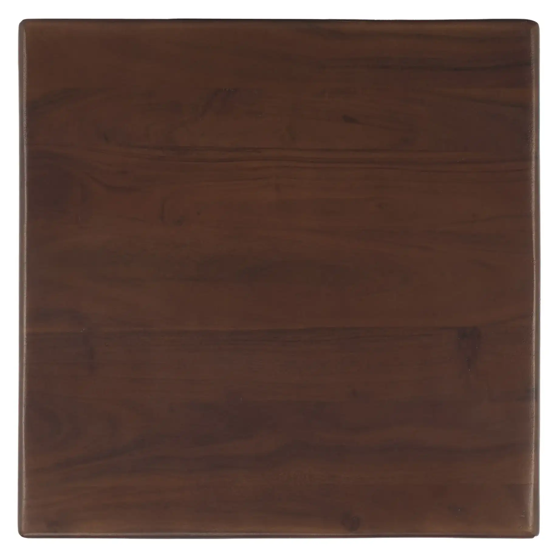 Nadezhada Square Accent Table in Dark Brown, detail view