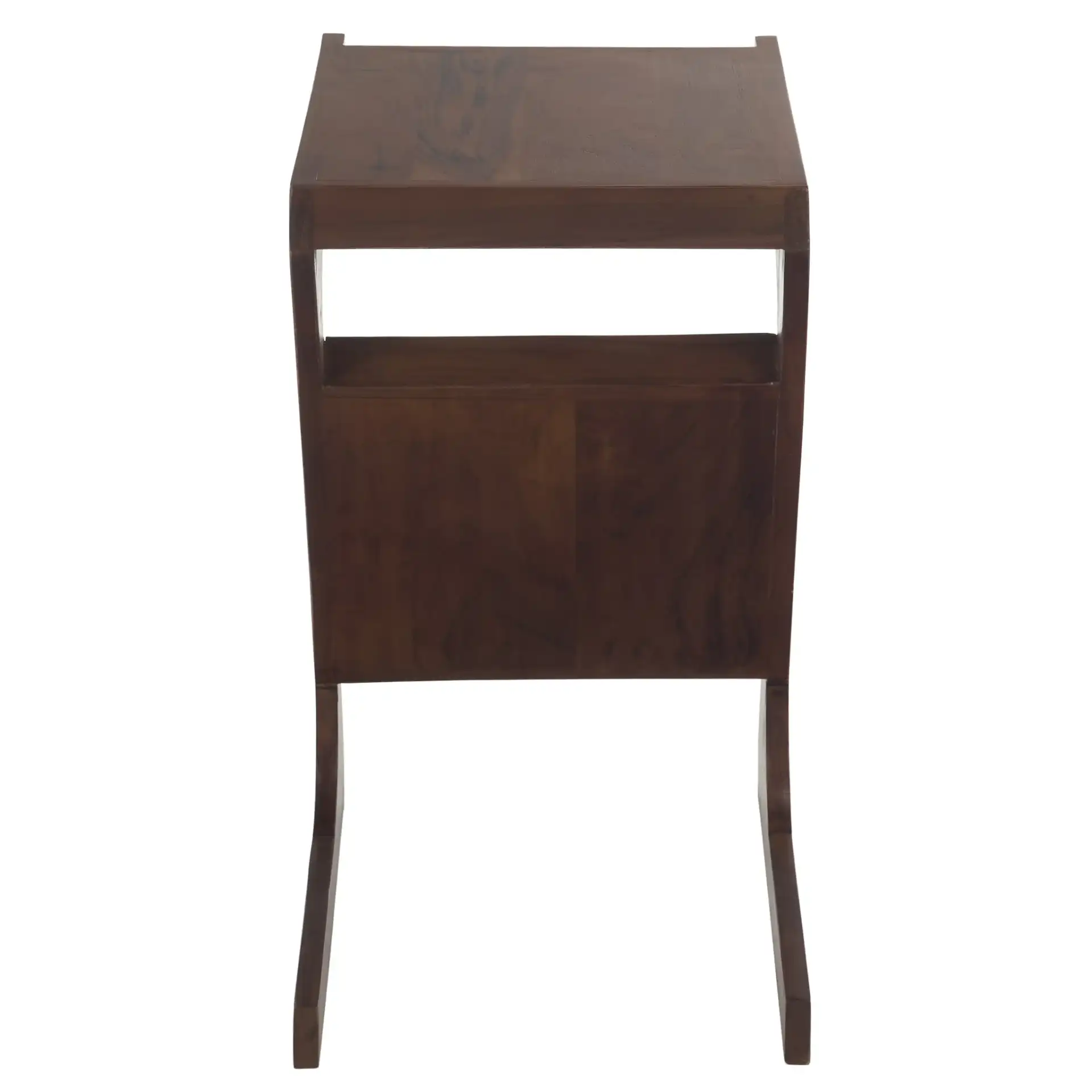 Zakhar Accent Table in Dark Brown, detail view