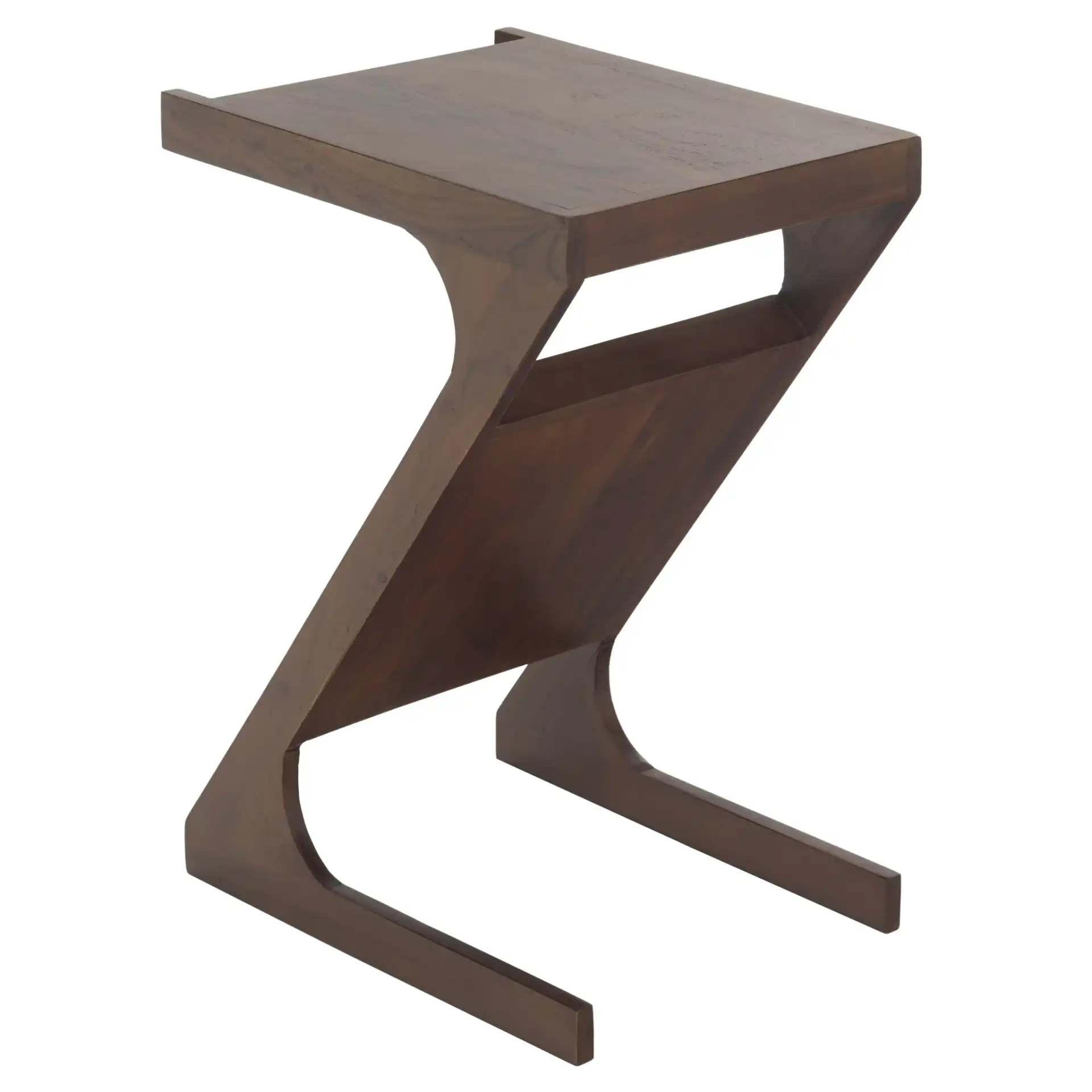 Zakhar Accent Table in Dark Brown, detail view