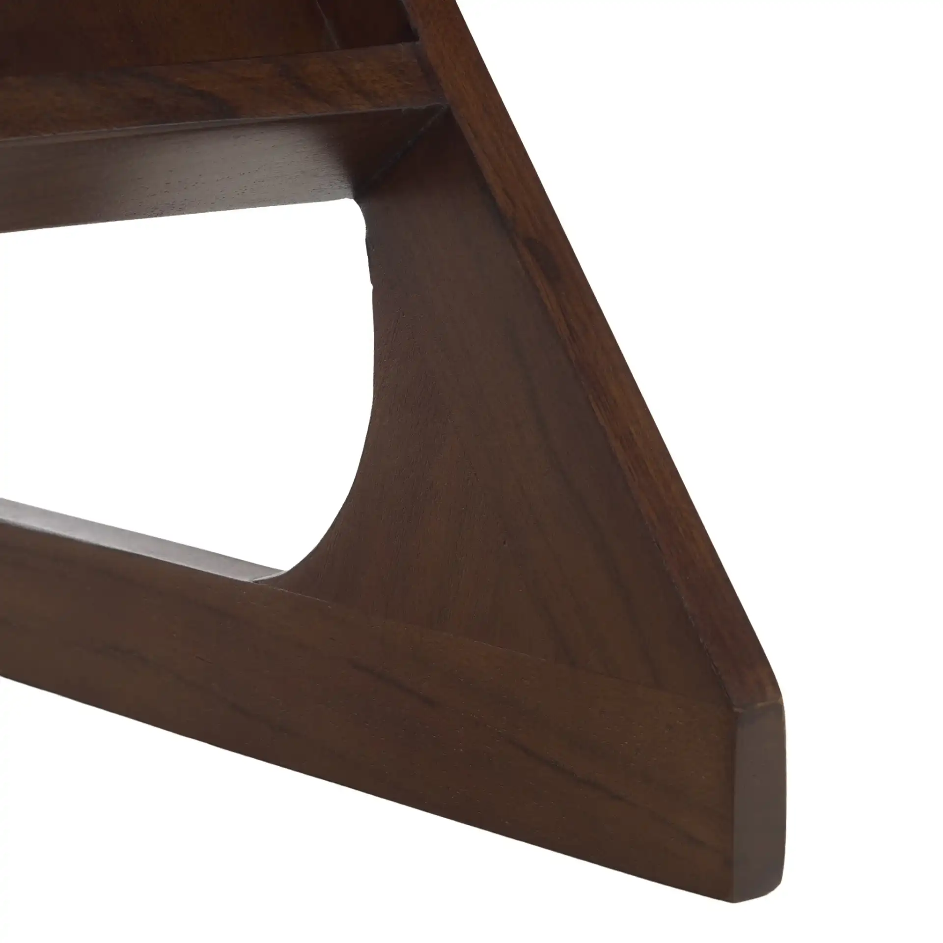Zakhar Accent Table in Dark Brown, detail view