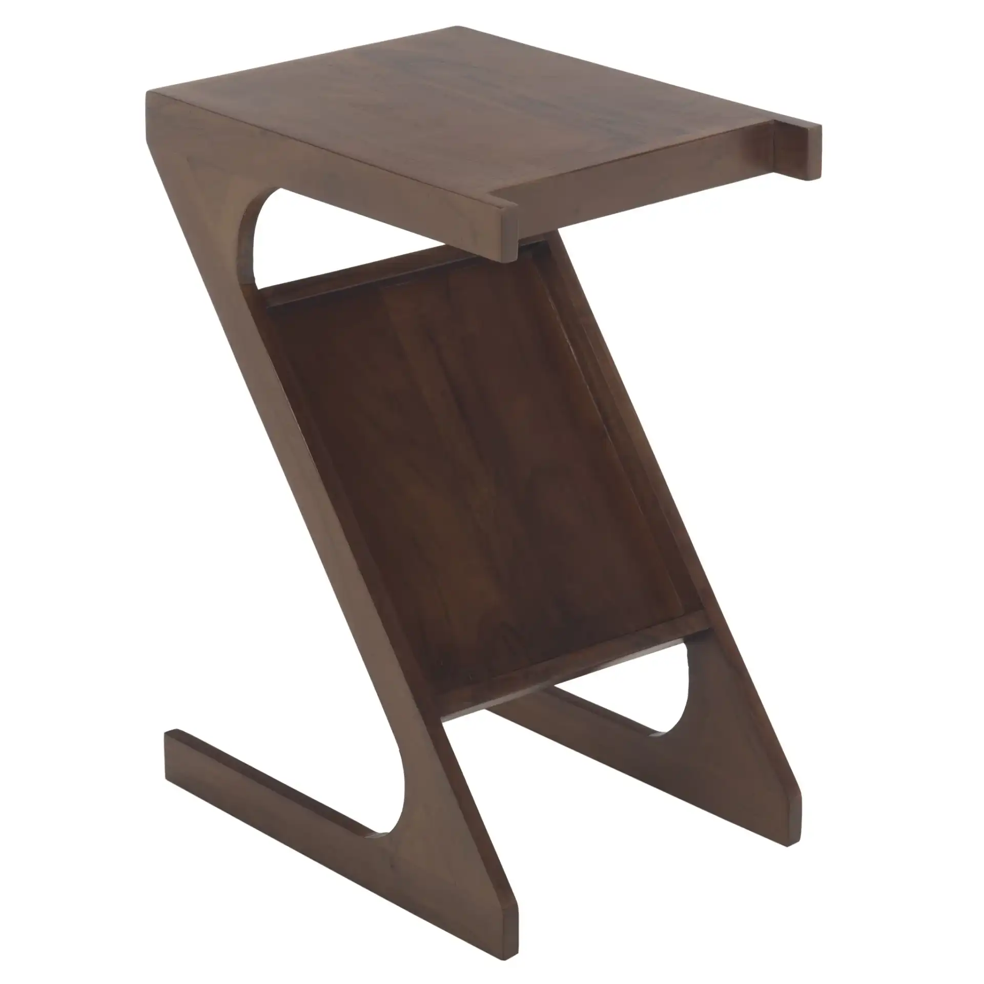 Zakhar Accent Table in Dark Brown, detail view