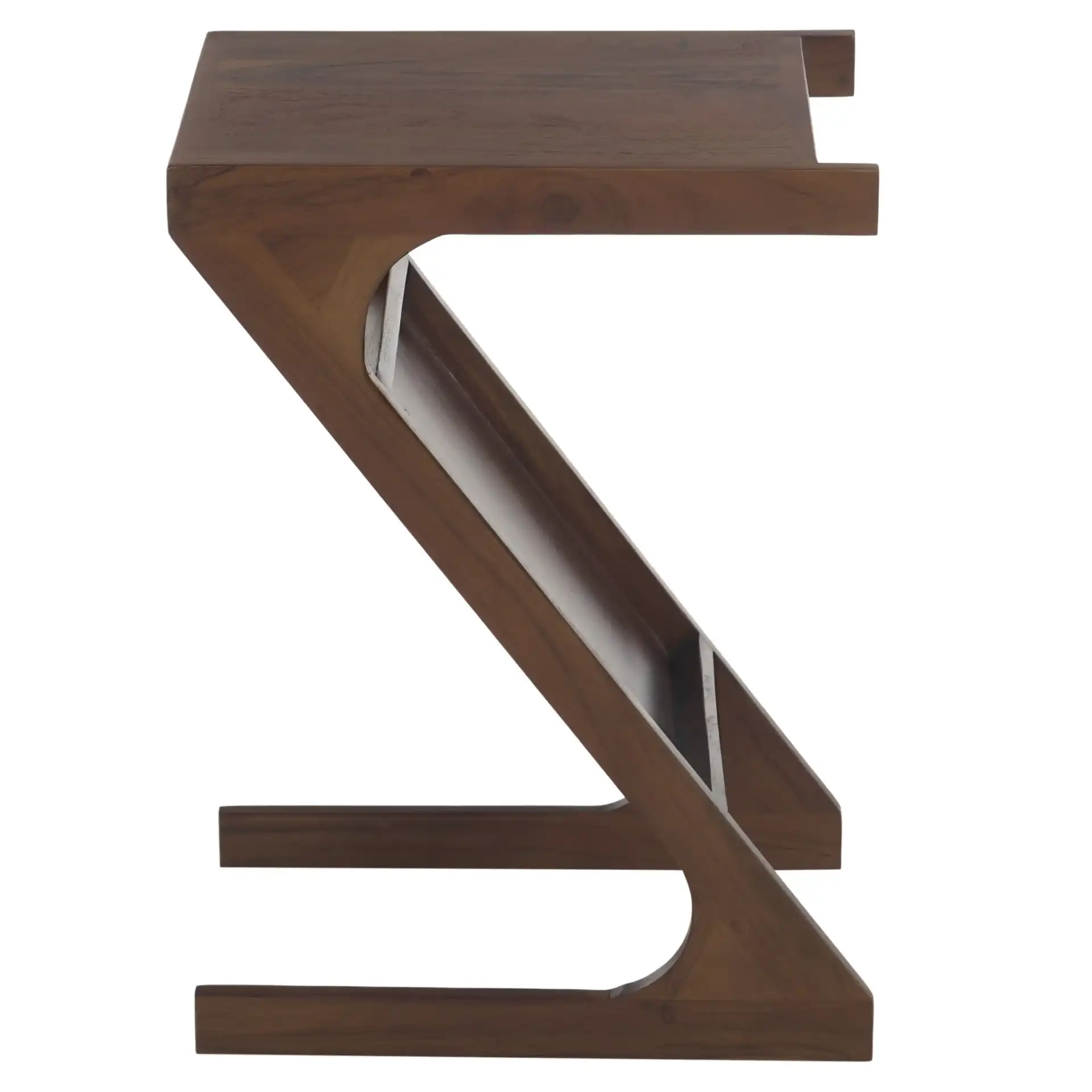 Zakhar Accent Table in Dark Brown, detail view