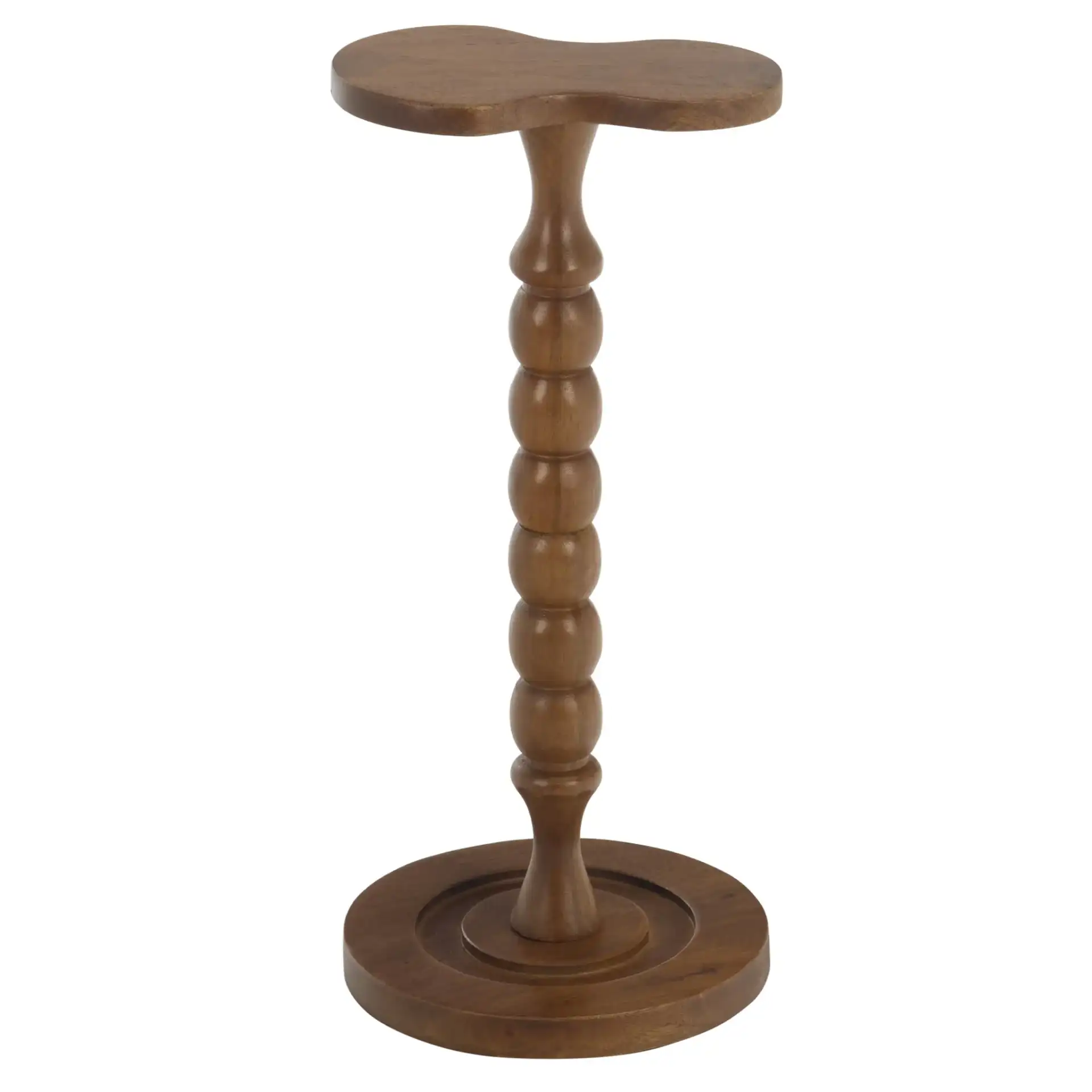 Evdokia Accent Table in Light Honey, detail view