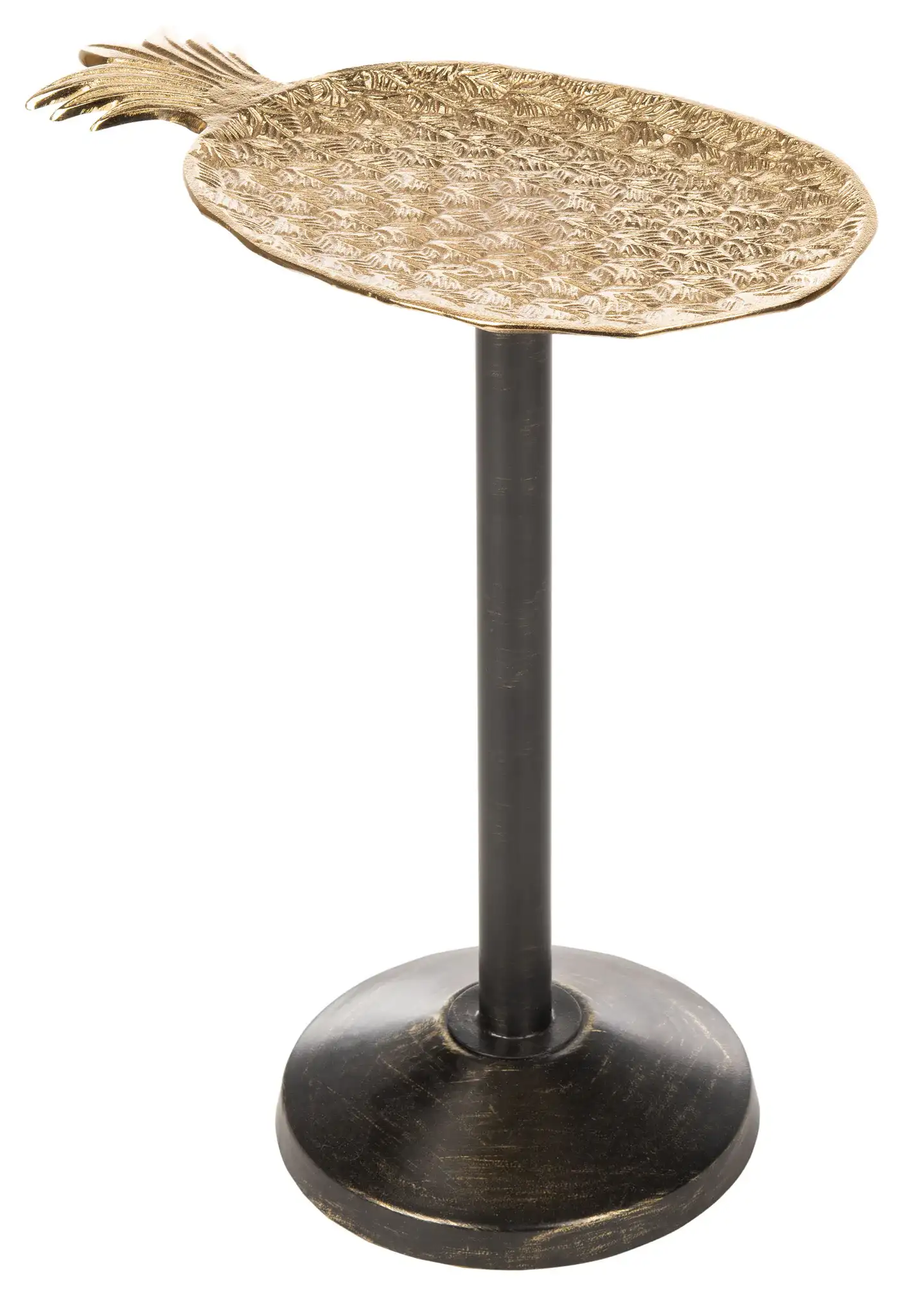 Luana Pineapple Accent Table in Gold / Antique Gold, detail view