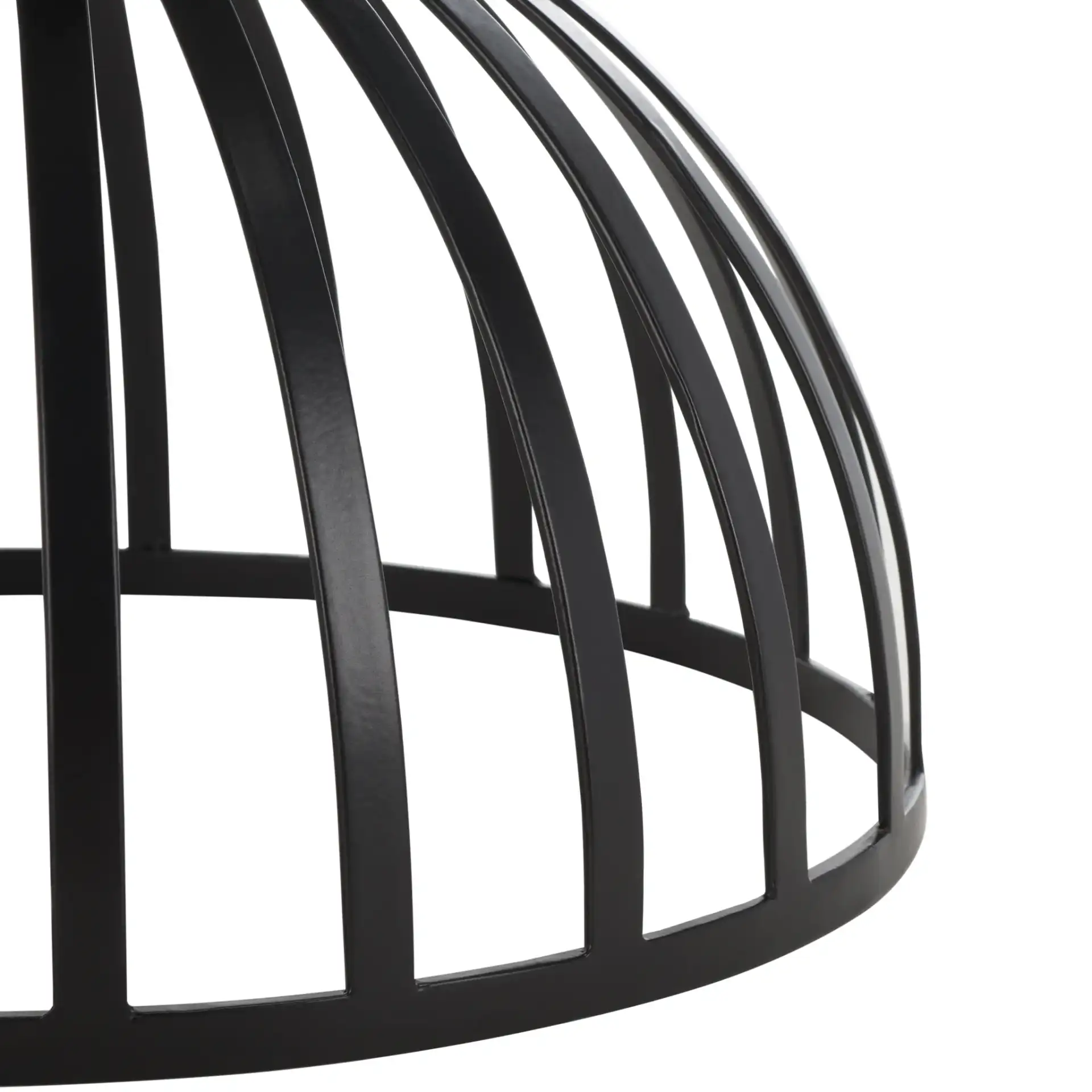Tissaia Round Accent Table in White Marble / Black, detail view