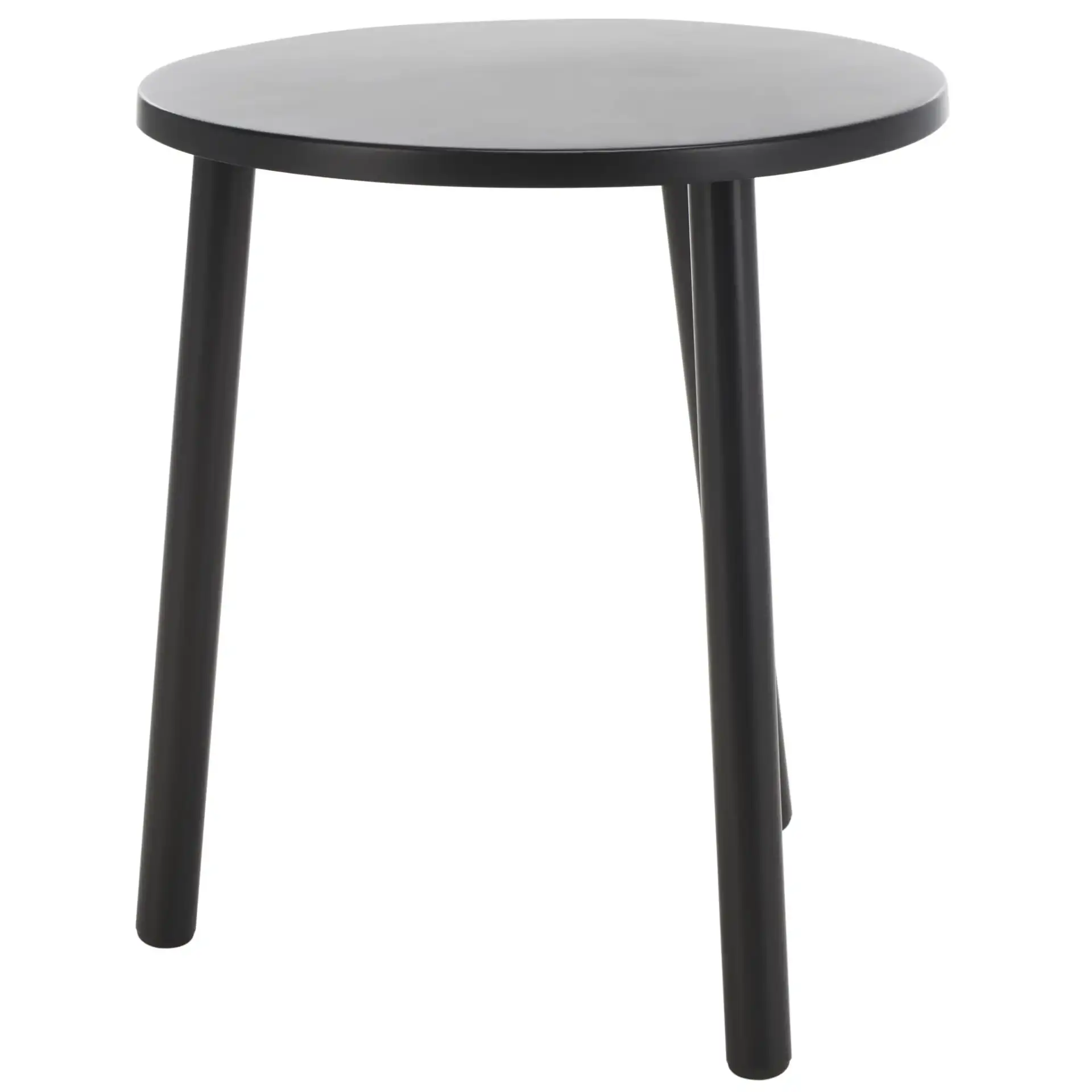 Ivitrio Round Accent Table in Black, detail view
